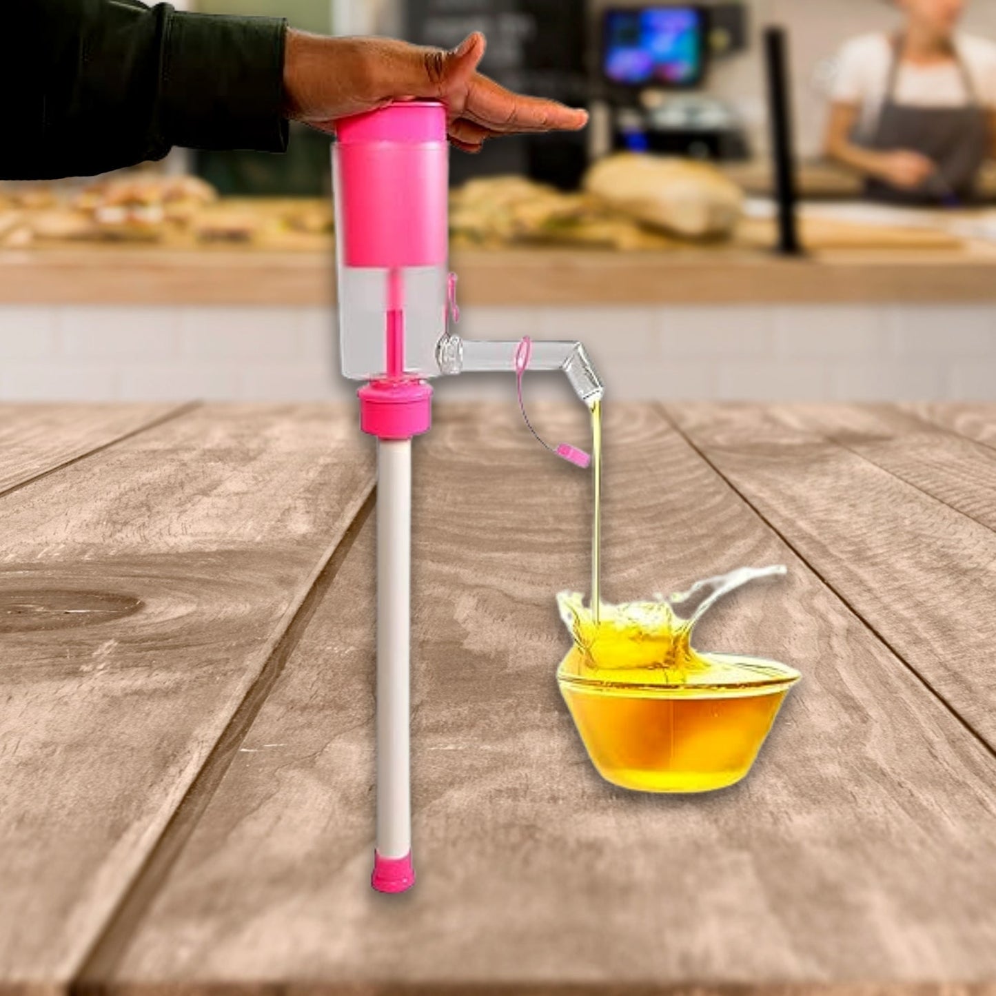 Plastic manual oil pump product image for liquid transfer