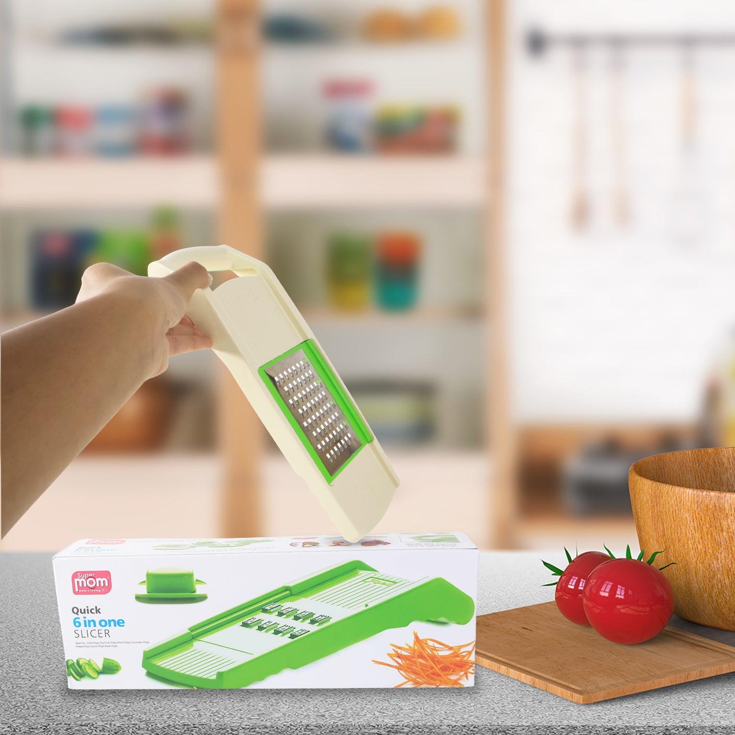 Essential 6-in-1 kitchen cutter tool with ergonomic grip