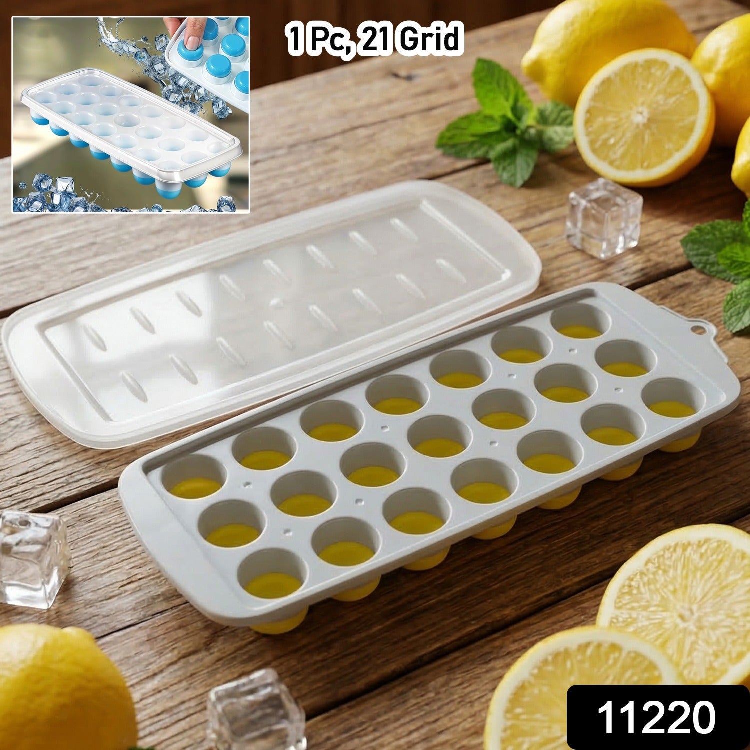Sphere ice mold with 21 grid chambers for frozen ice balls