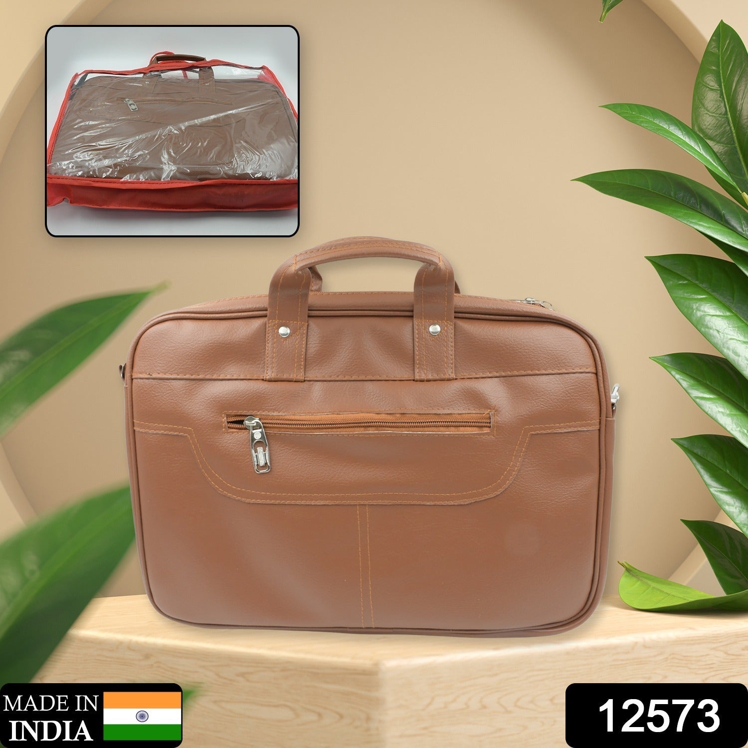 Professional carrying the multi-compartment business bag over the shoulder.