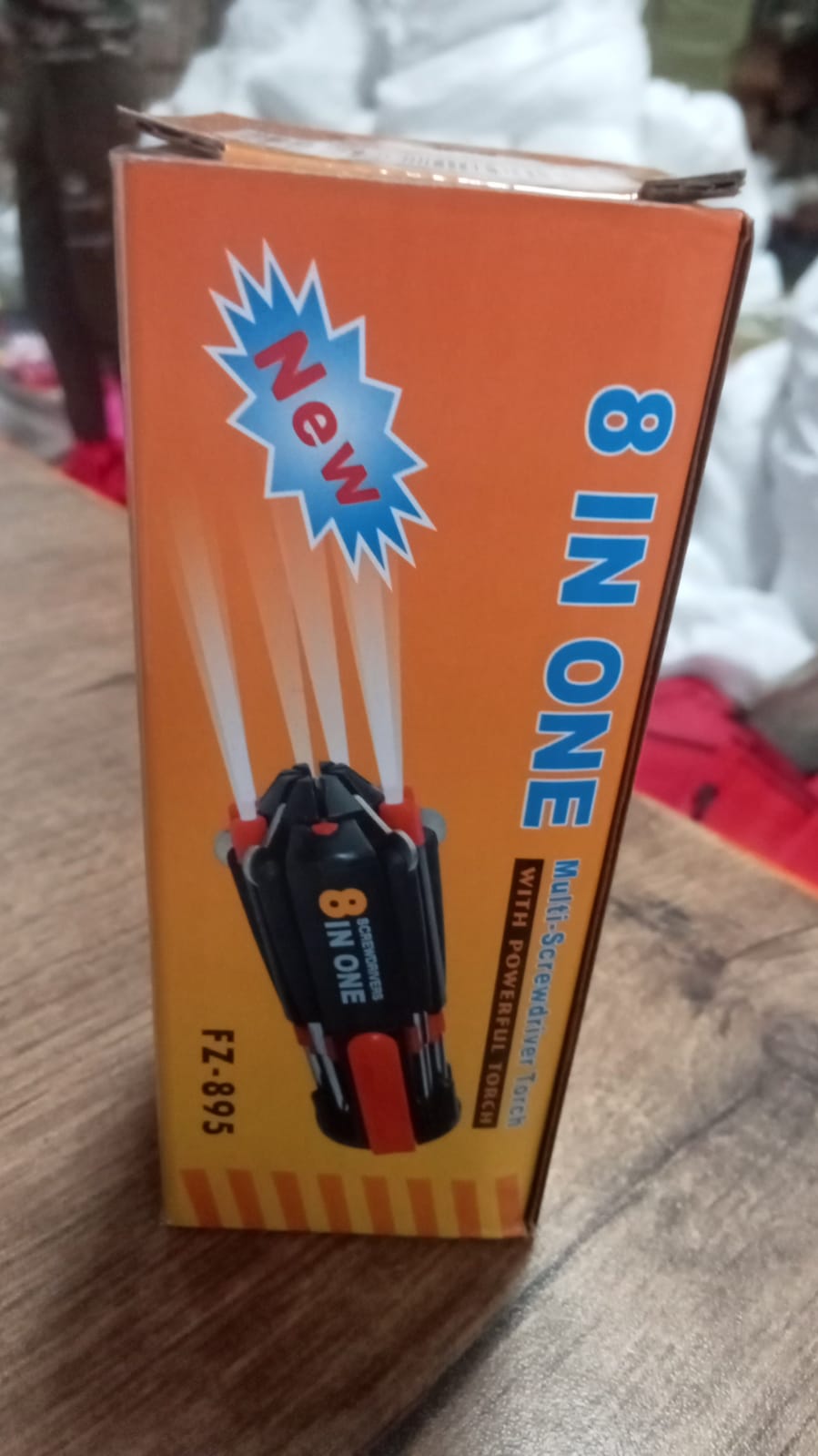 Full view of the BoltForce Multi-Function Screwdriver Kit with its assorted bits and LED torch.