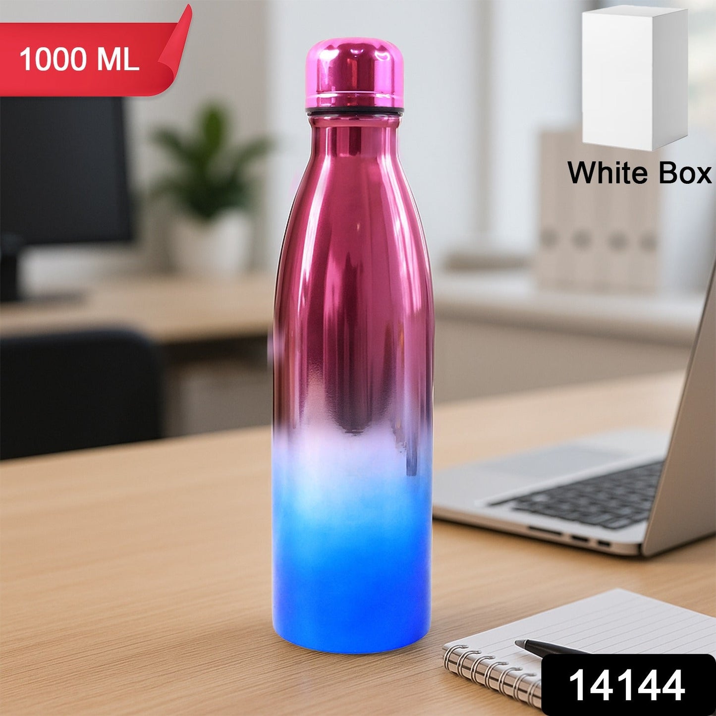 Reusable stainless steel water bottle ideal for daily hydration