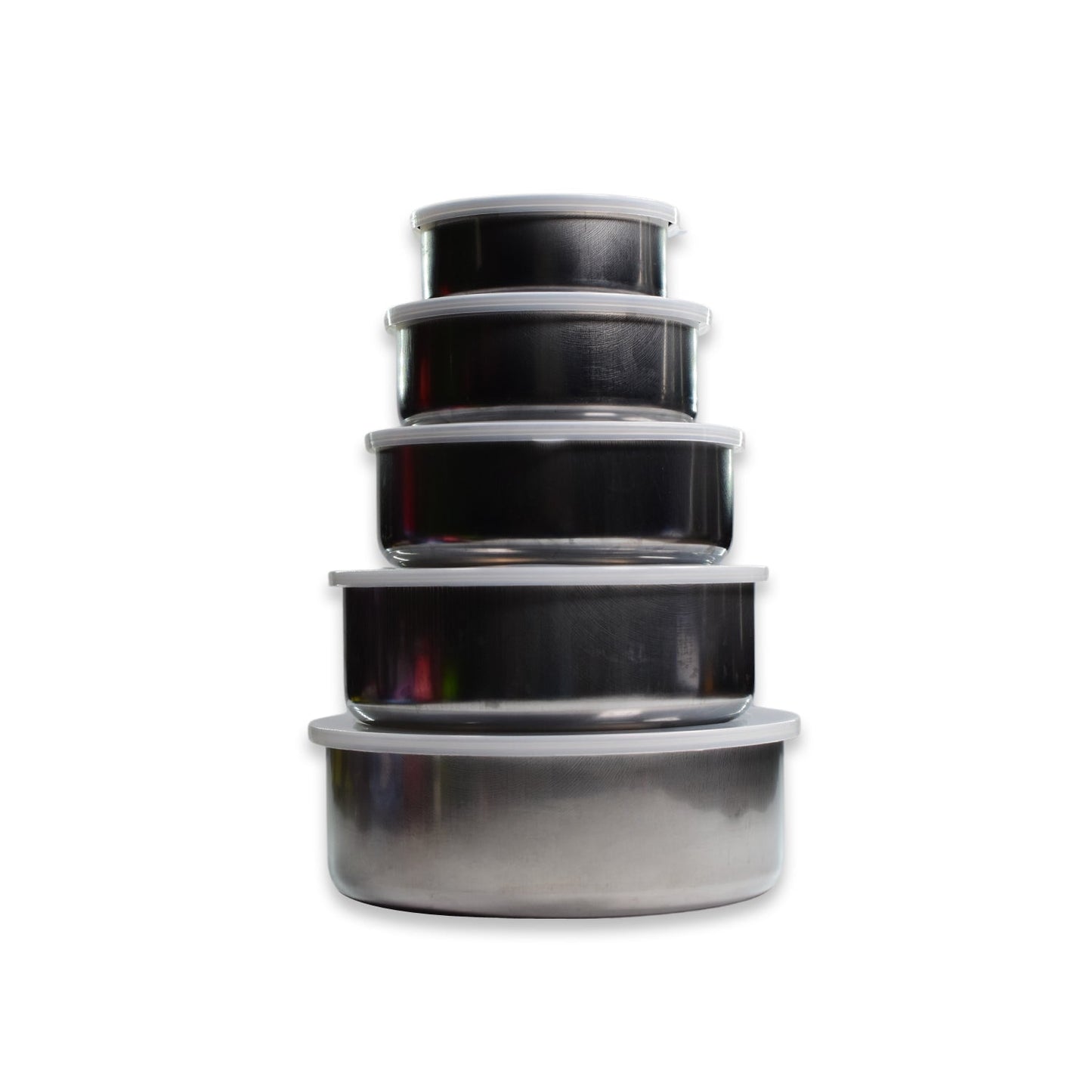 Stainless steel lunch box with secure leak-proof closure, perfect for travel.