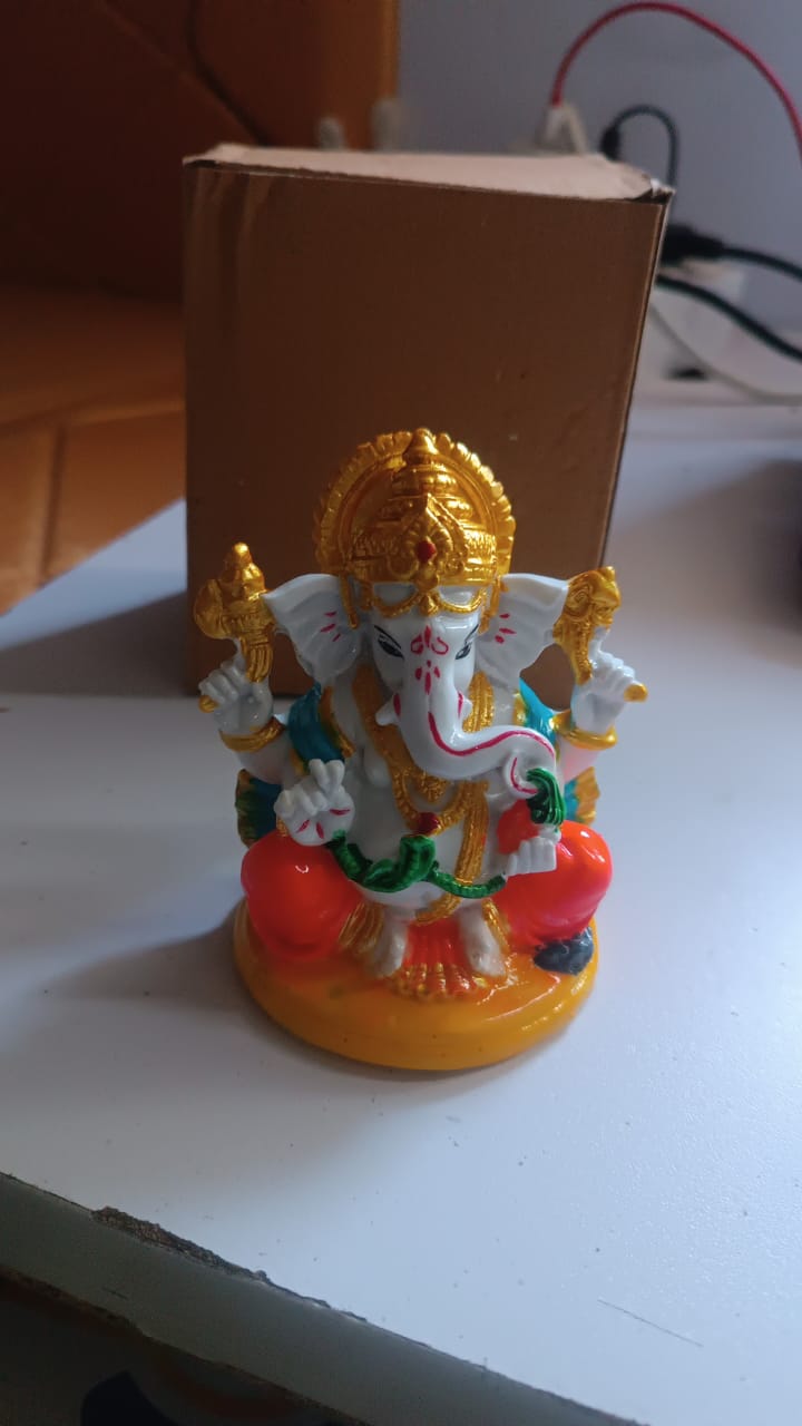 Elegant Lord Ganesha pooja idol designed for home and festival decor