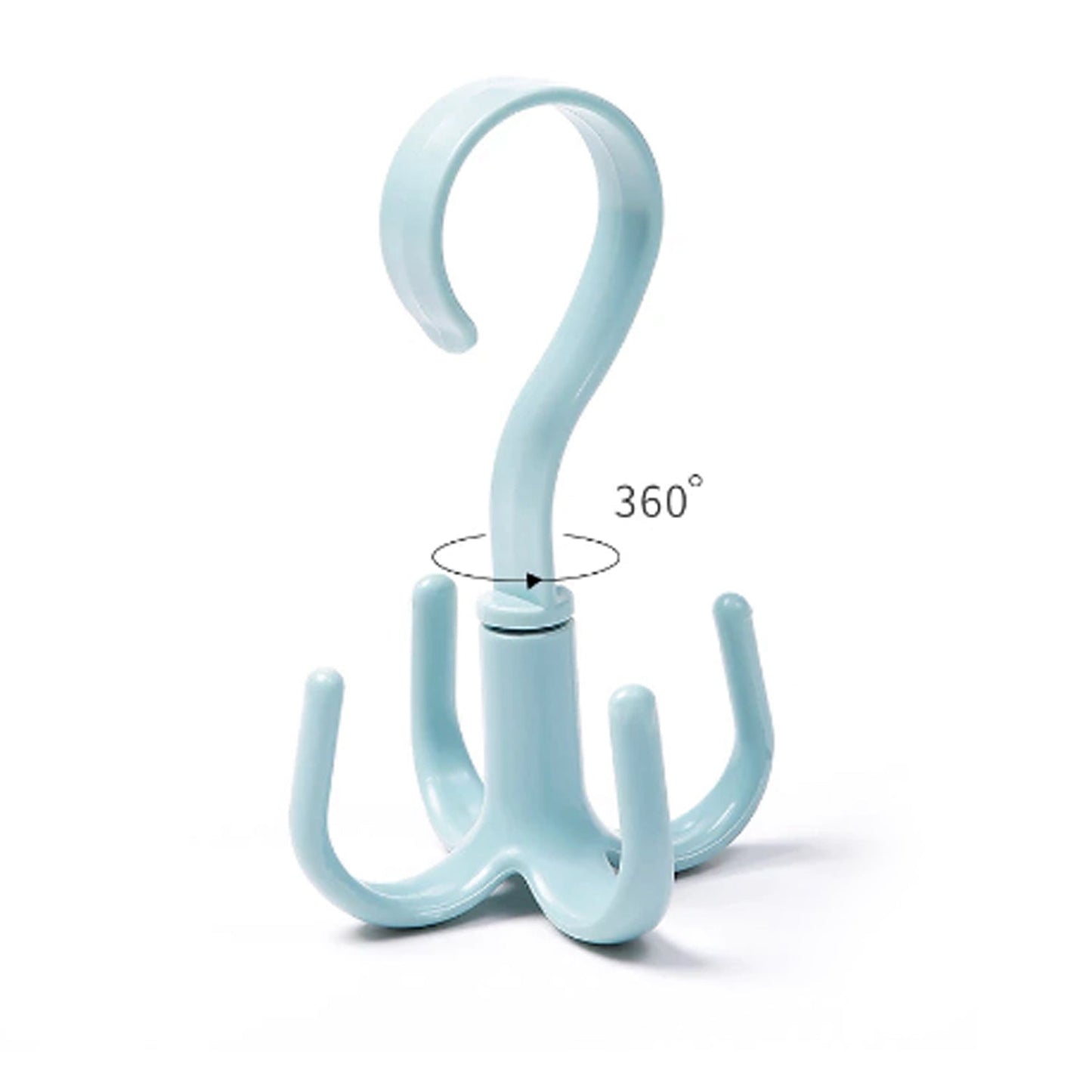 The 4-claw purse hanger hook in a wardrobe, keeping handbags organized and easily accessible.