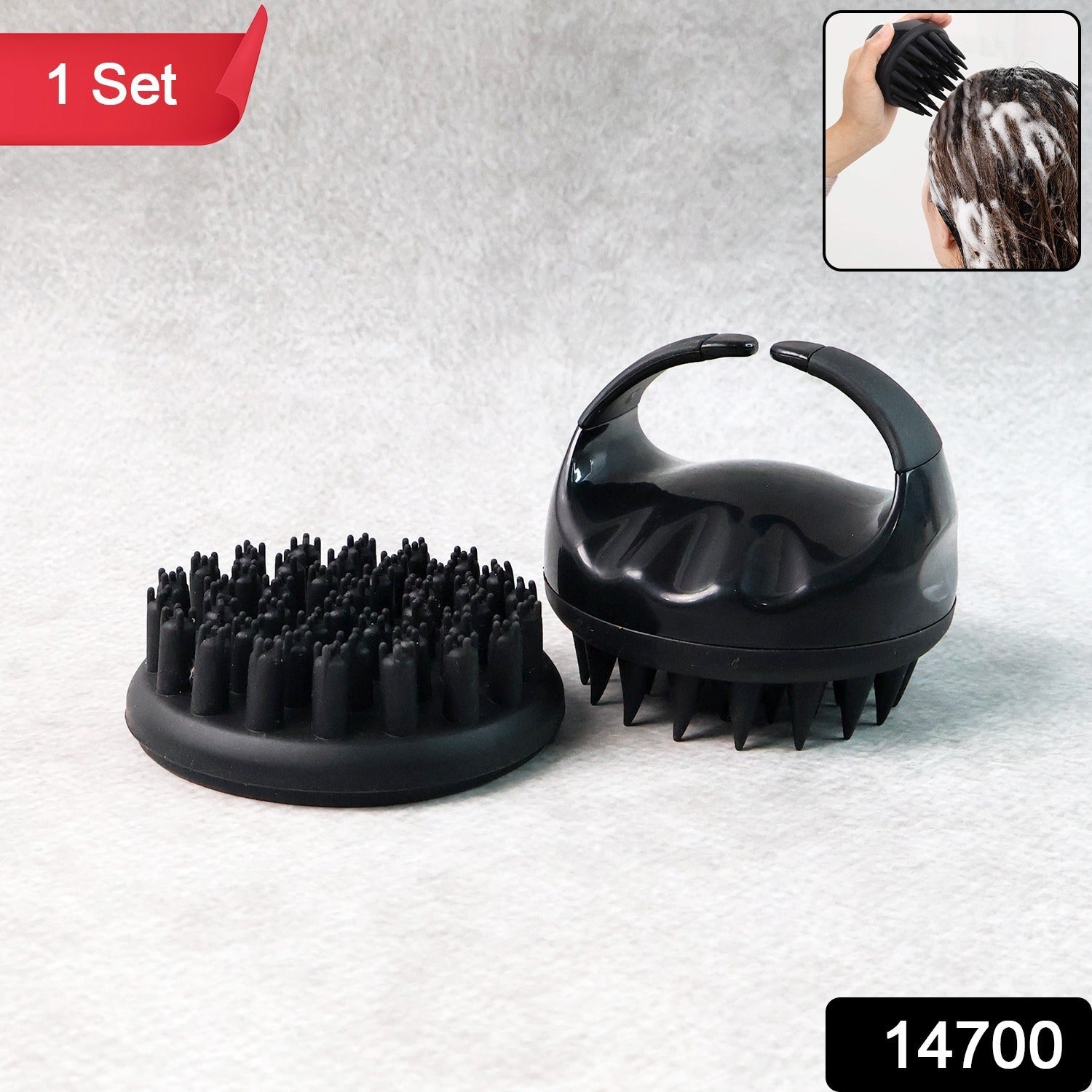 Ergonomic scalp massage brush for relaxing head massage