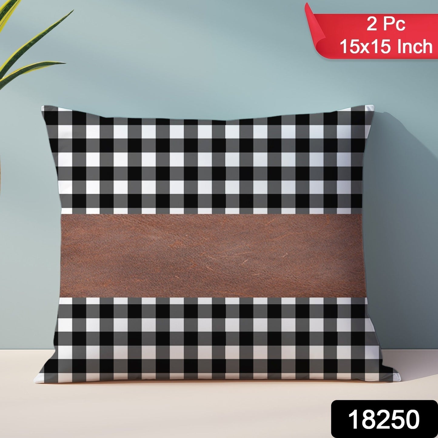 Close-up of a soft, durable faux leather pillow cover in a living room setting.