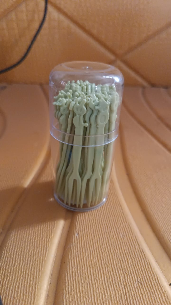 Packed mini plastic forks perfect for outdoor and party use