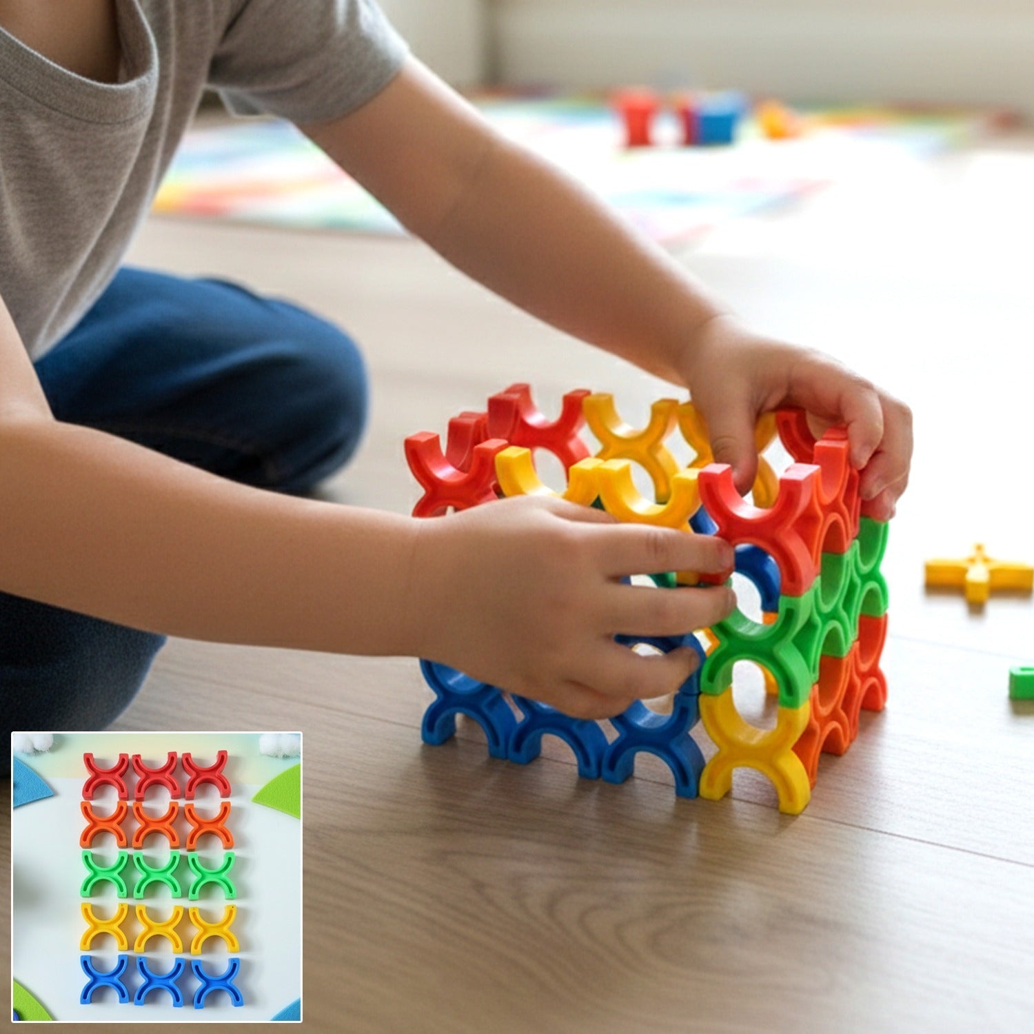 Colorful balanced blocks stacking toy for kids