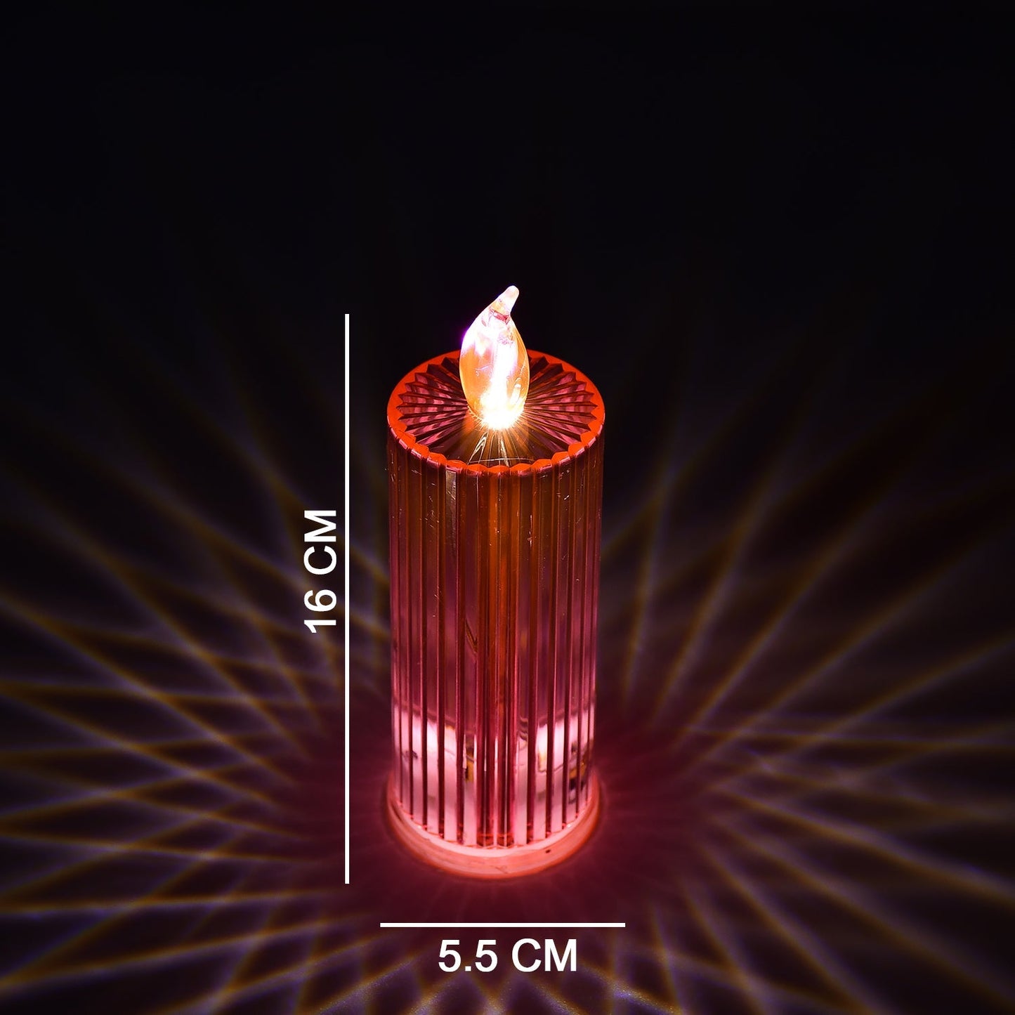 Arrangement of multiple LED Crystal Candles creating a magical ambiance for a celebration.
