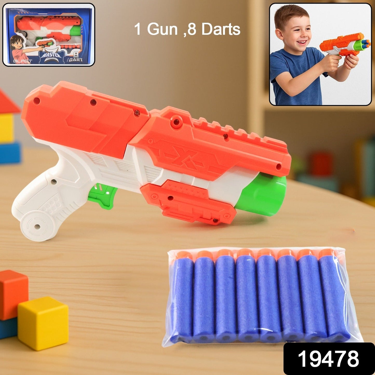 Compact Z Master Toy Gun with foam bullets for children