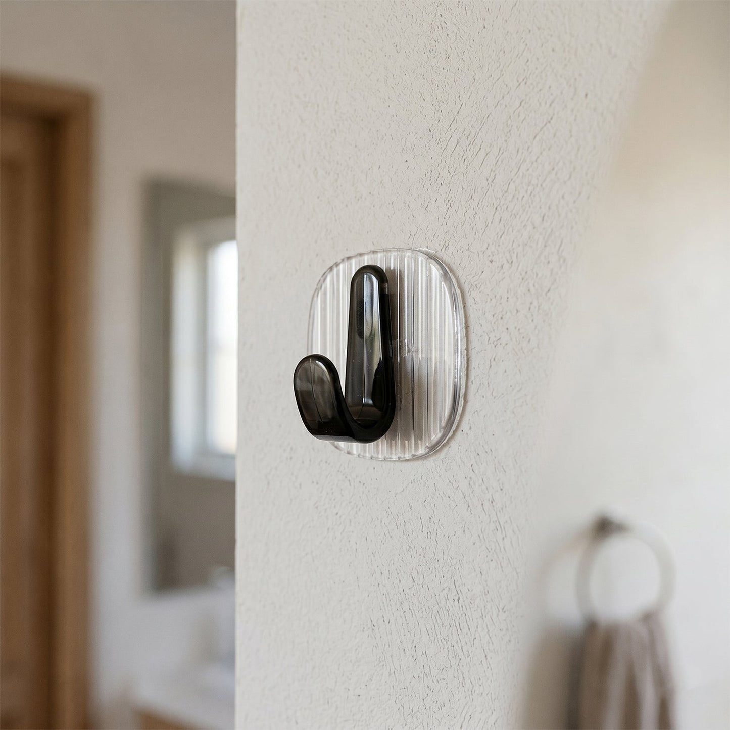 Multipurpose self adhesive hook suitable for keys, towels, kitchen utensils