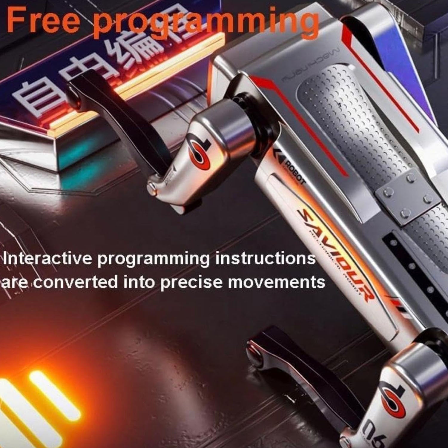 AI robot dog with lights and active features