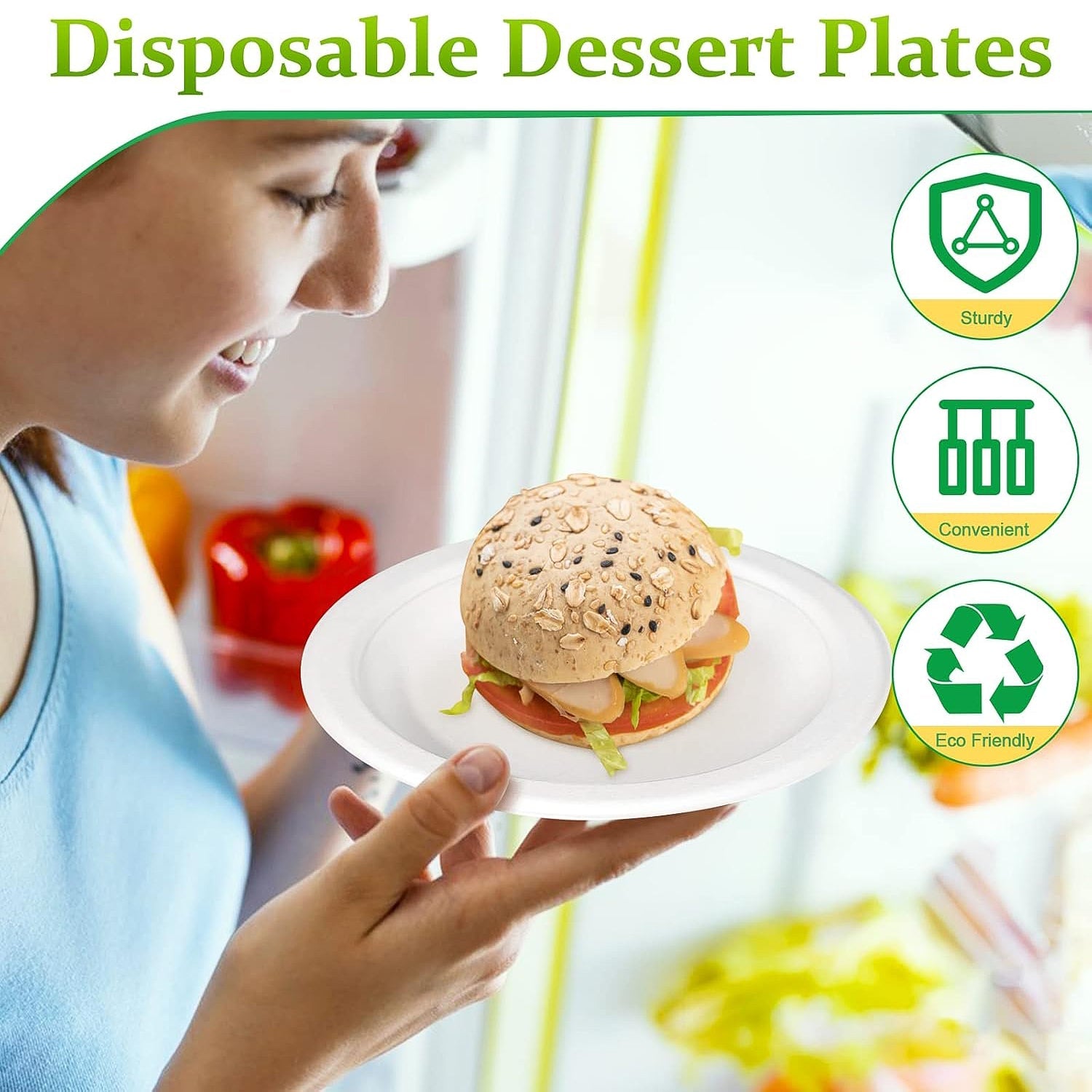 Disposable eco-friendly plates suitable for hot and cold food