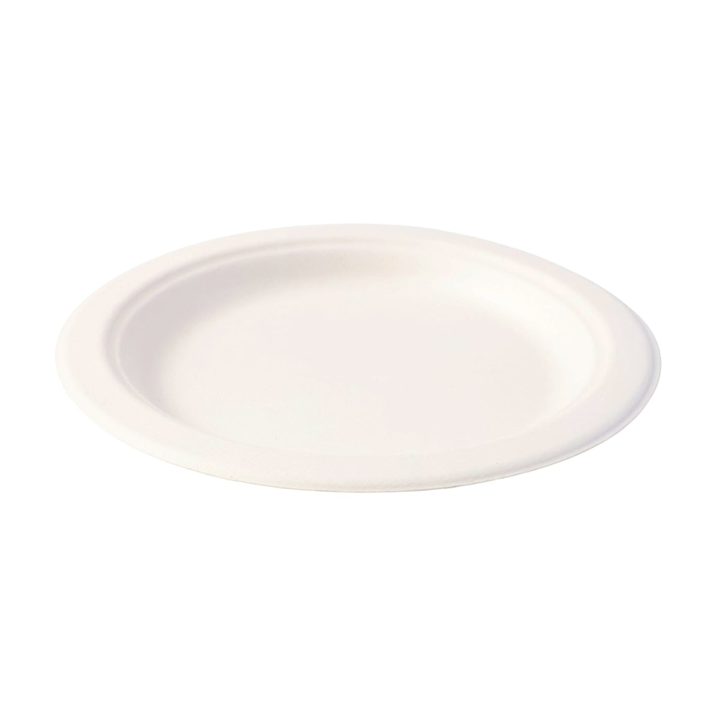 Natural off-white compostable plates ideal for parties and cafés