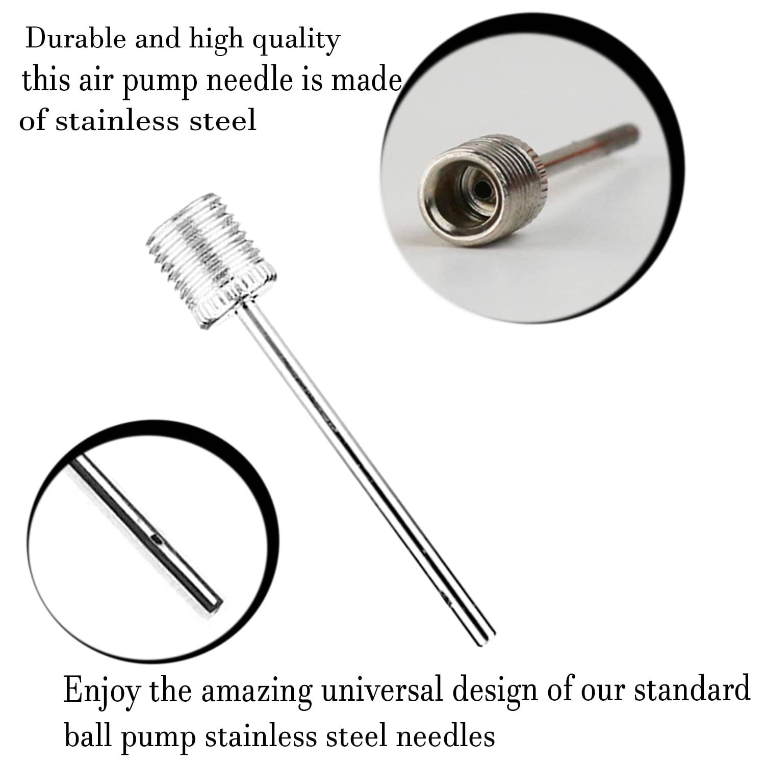 Inflation needle adapter angled view for hand pump use