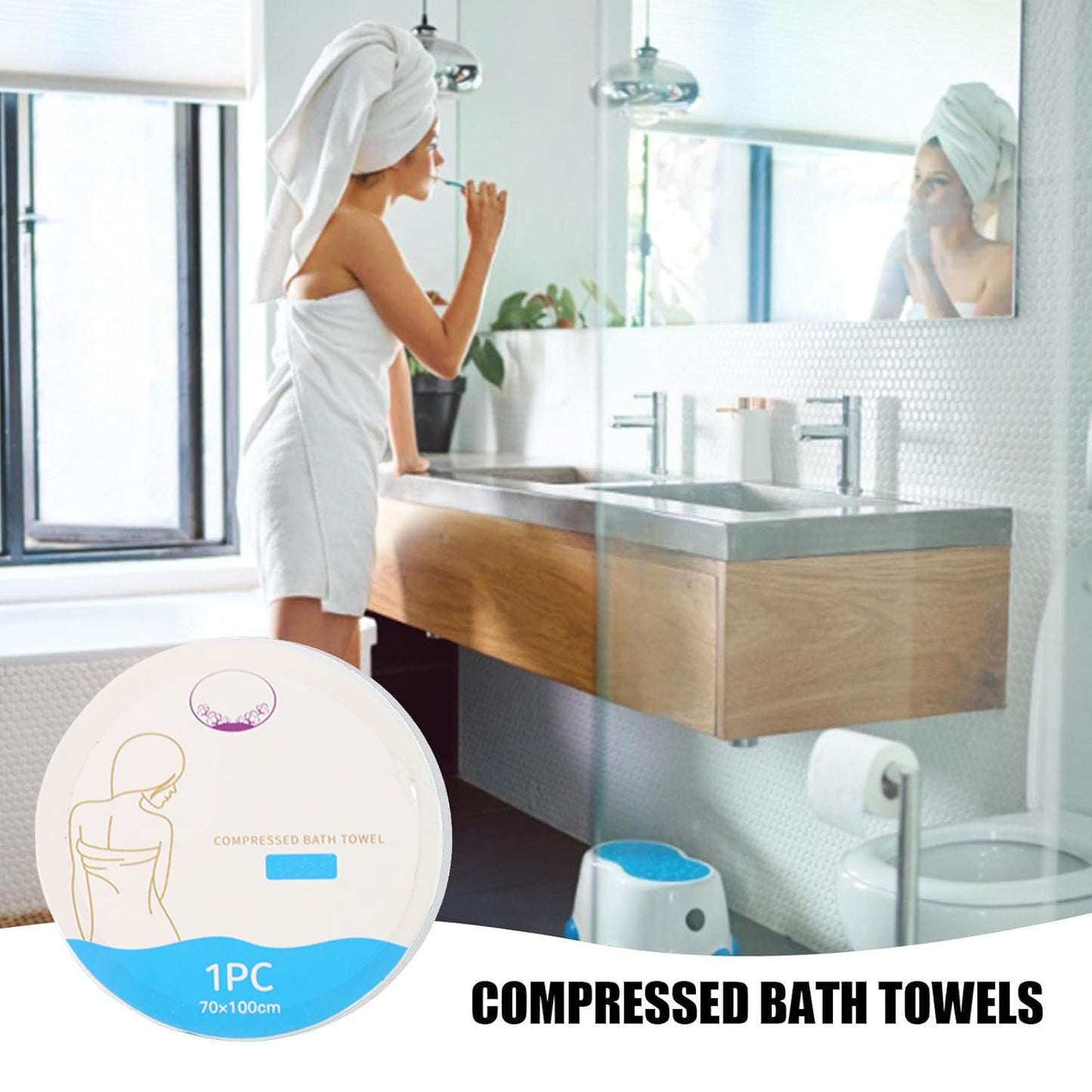 Expanded soft hygienic wick towel for face and body