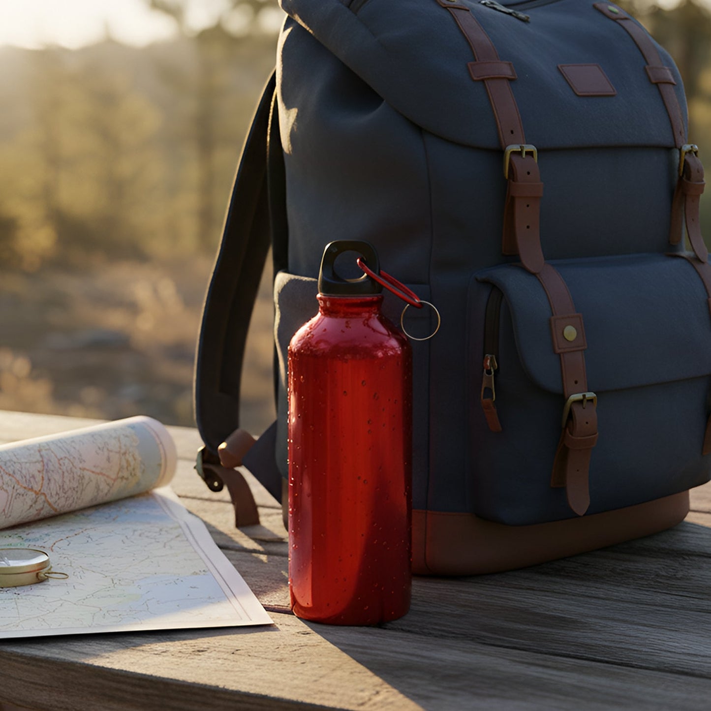 Small reusable water bottle suited for desk use and travel hydration