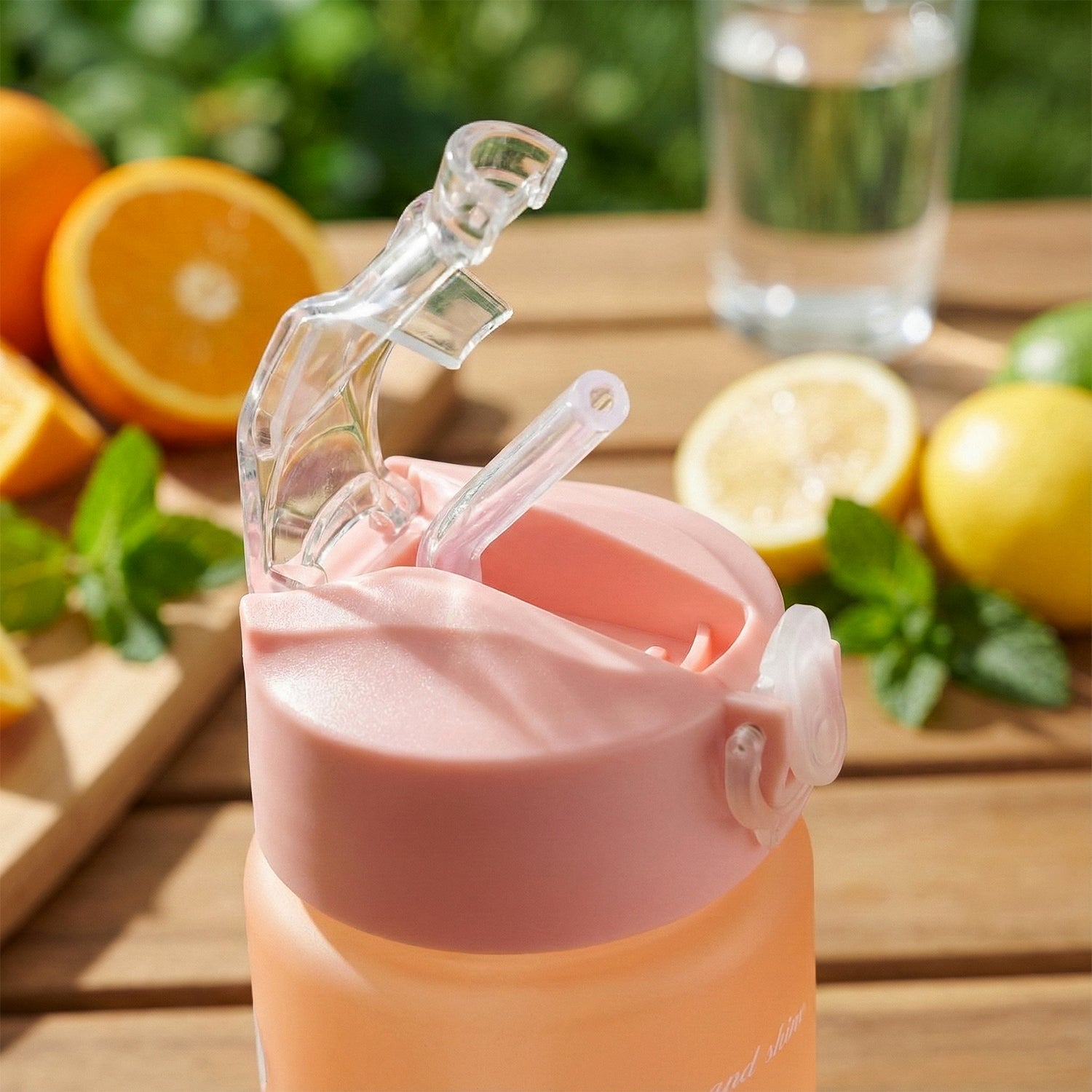 Portable motivational gradient water bottle suitable for kids and adults