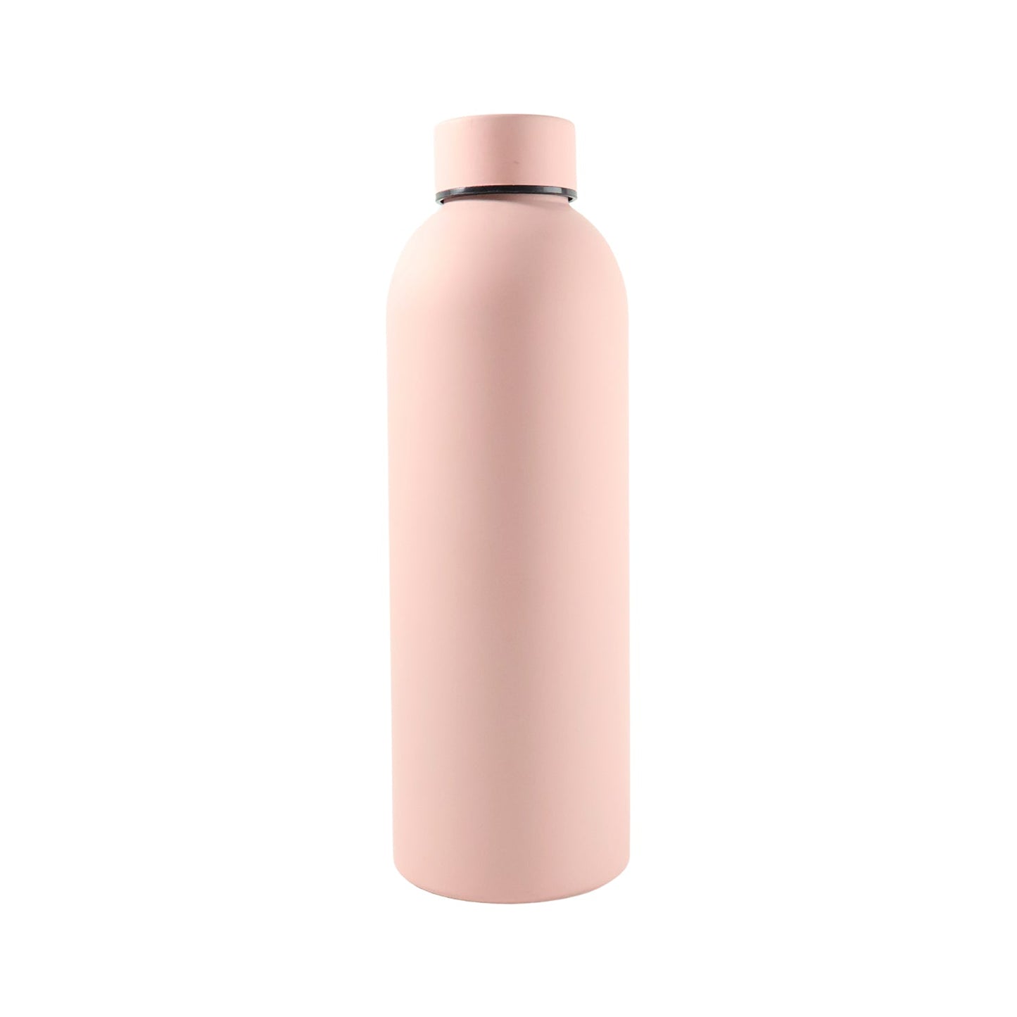 Eco-friendly reusable pink stainless steel bottle with double wall insulation