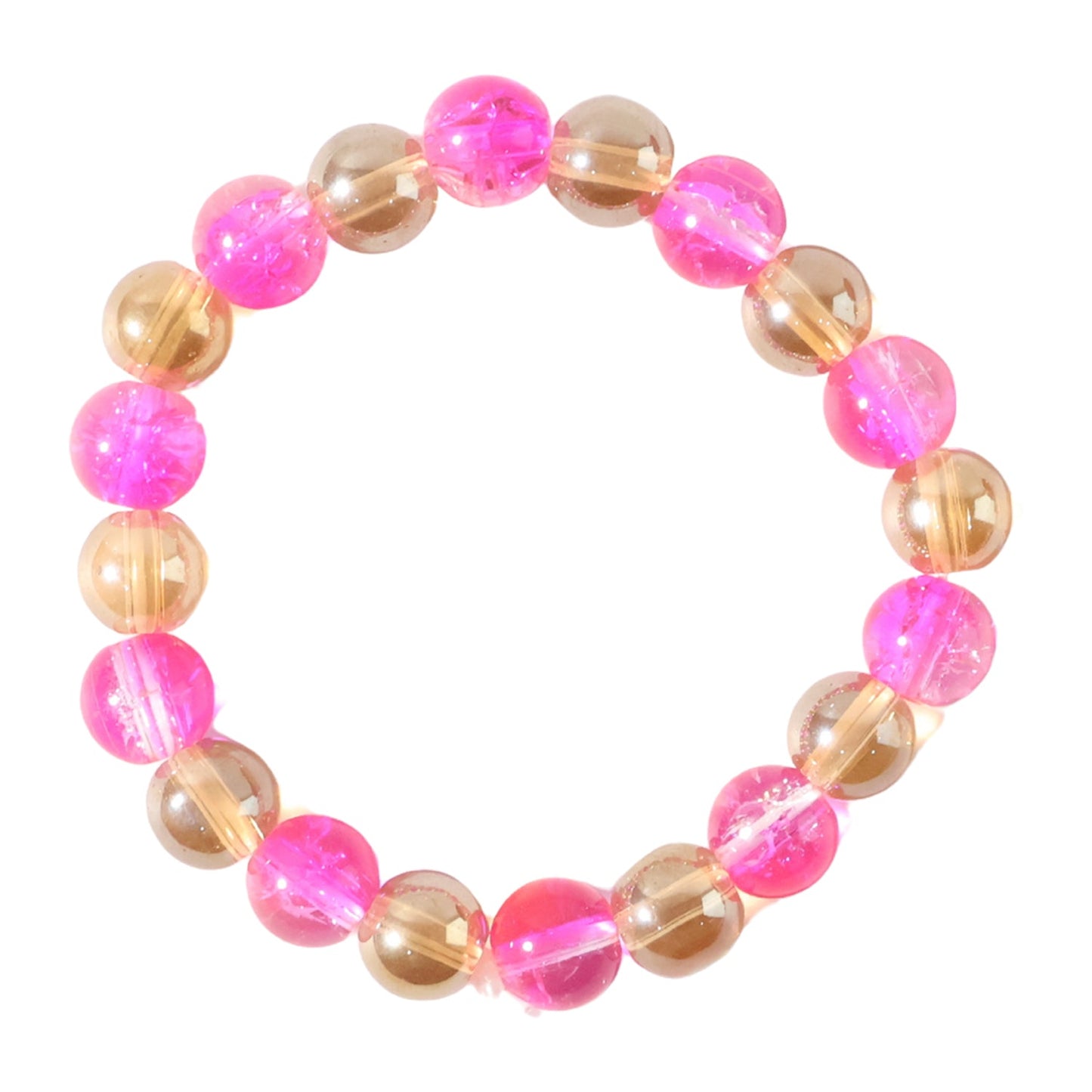 Crystal beaded stretch bracelet styled for casual and festive wear