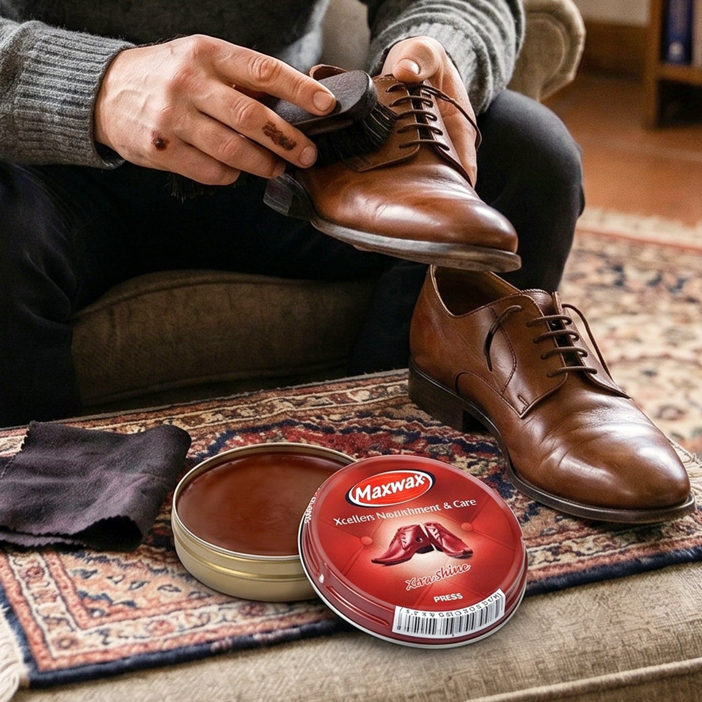 Easy apply shoe polish cream for quick shoe shine