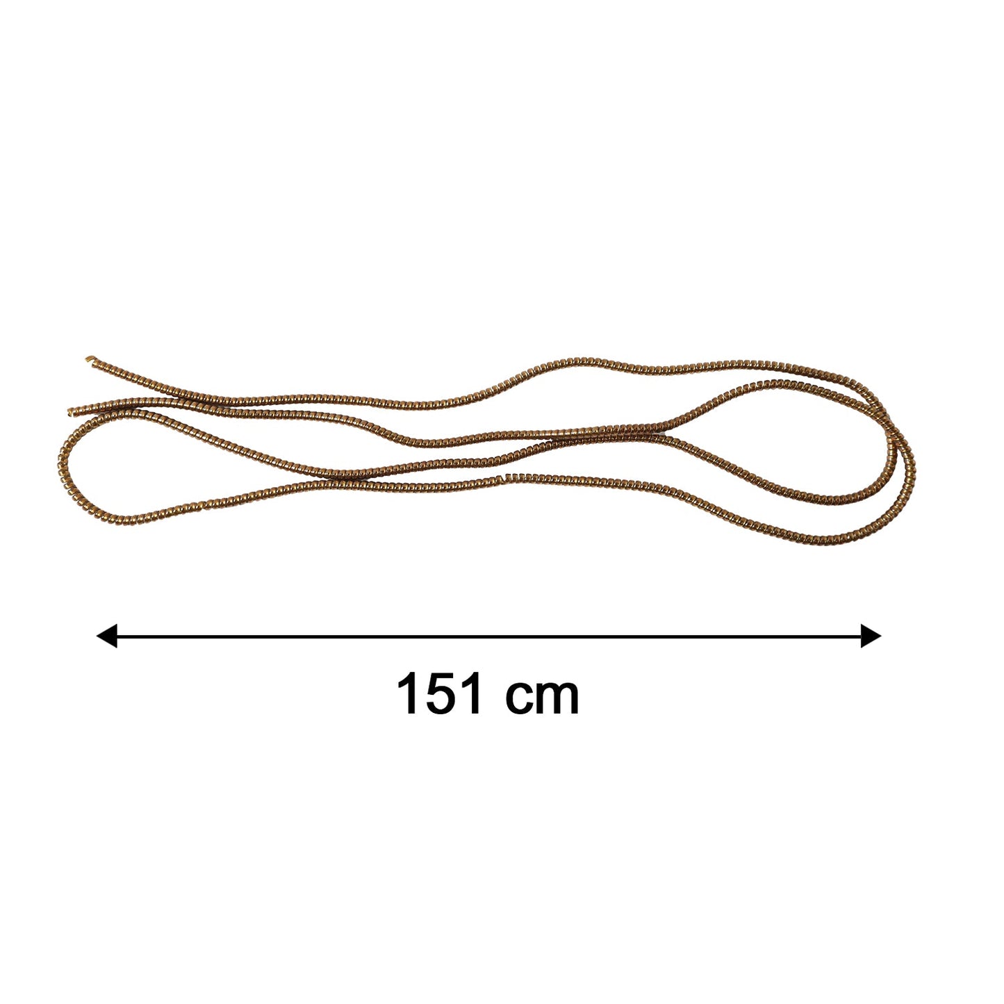 Size chart showing dimensions for spiral cable protector sleeve