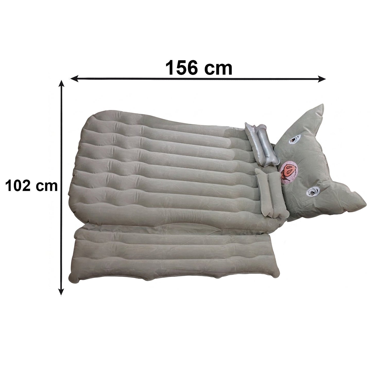 Folded portable car air mattress for easy storage in car or luggage