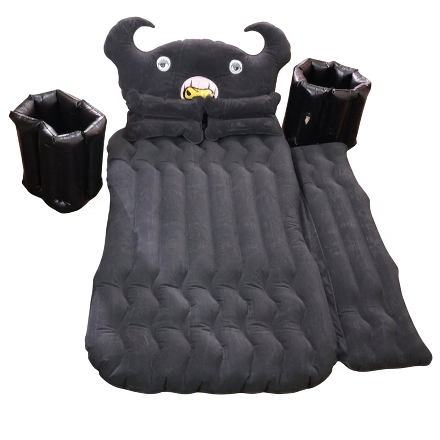 Car air mattress installed in car back seat for sleeping