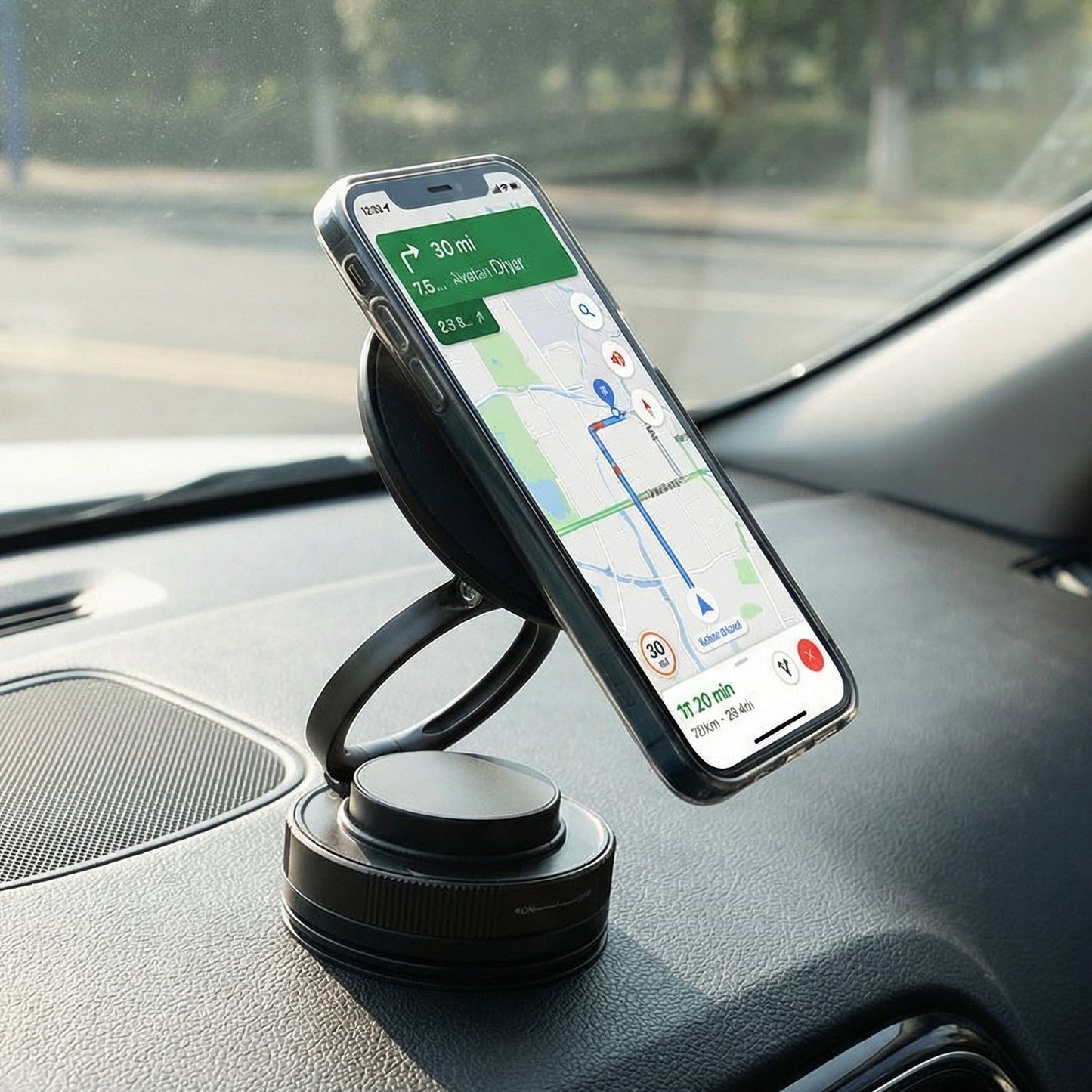 car phone holder stand with 360 degree swivel for navigation
