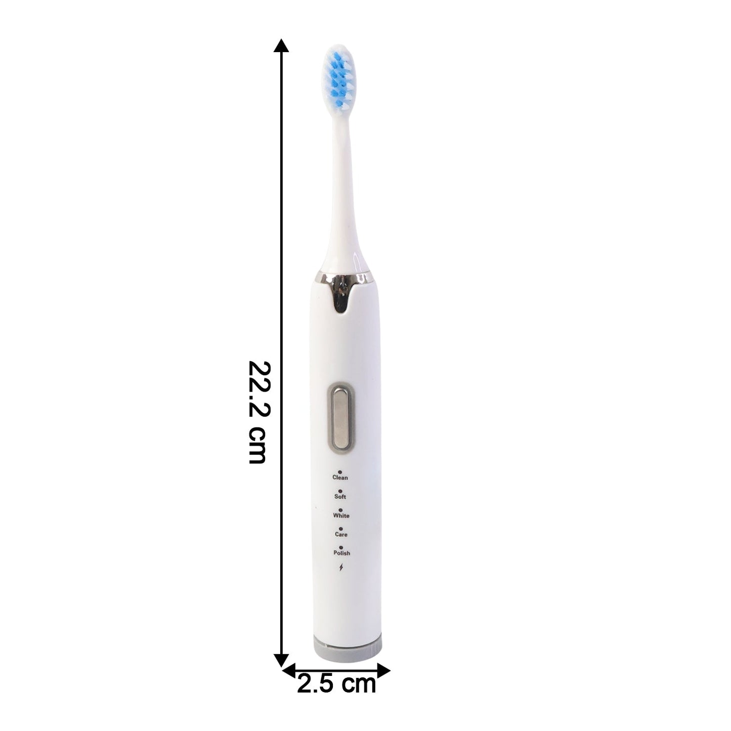 Electric toothbrush with one-button operation for mode selection