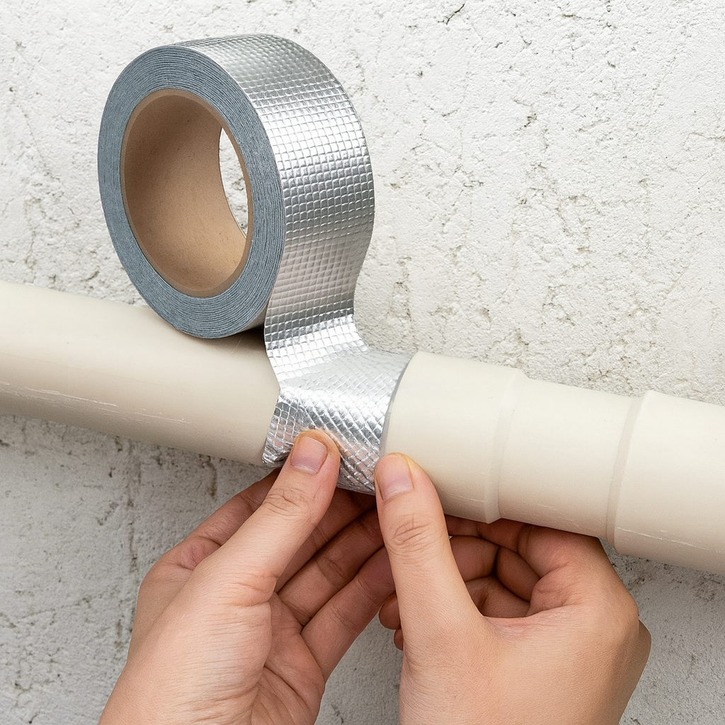 Roll of Heat-Resistant Aluminum Foil Tape by 