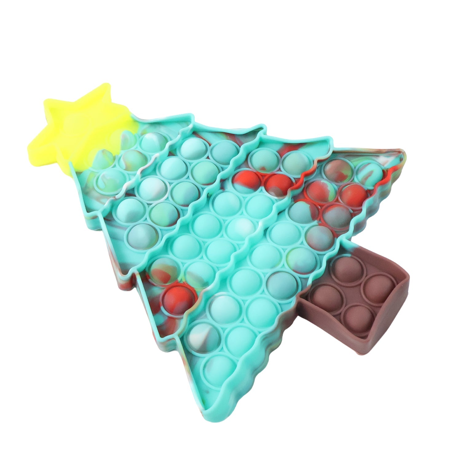 Silicone material pop it fidget toy showing flexible tactile bubbles