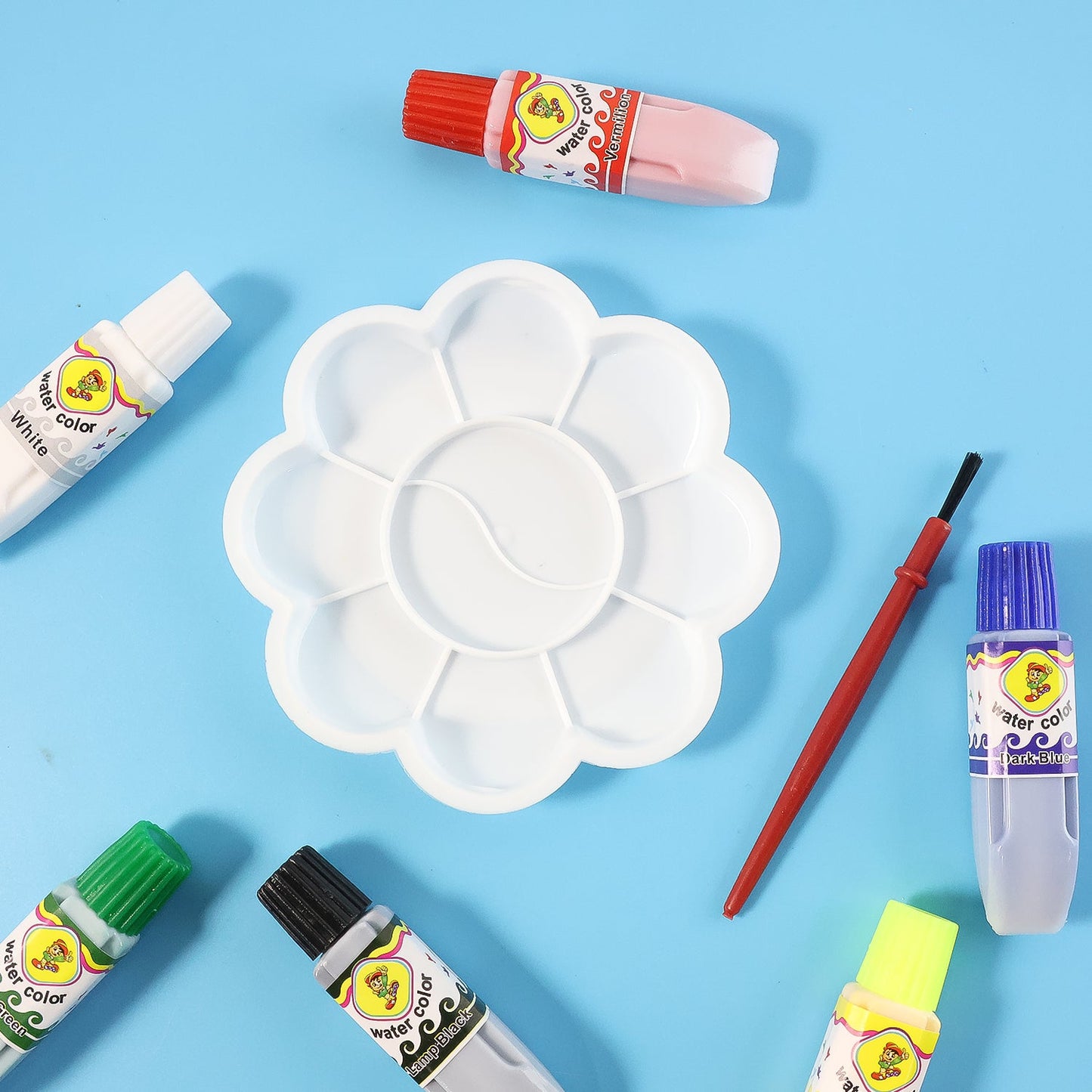 Mixing palette for kids watercolour painting set