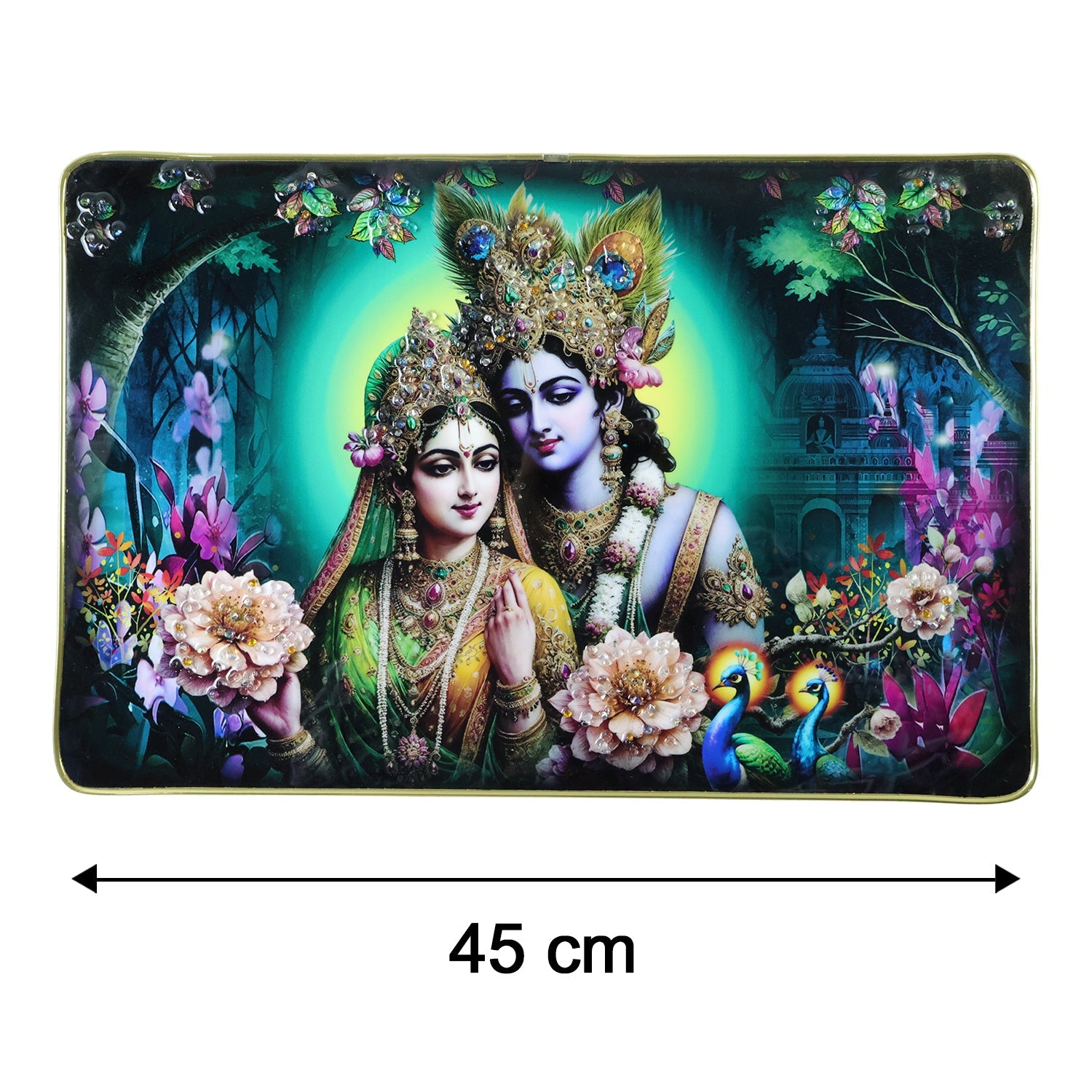 Premium Radha Krishna wall art for home or temple