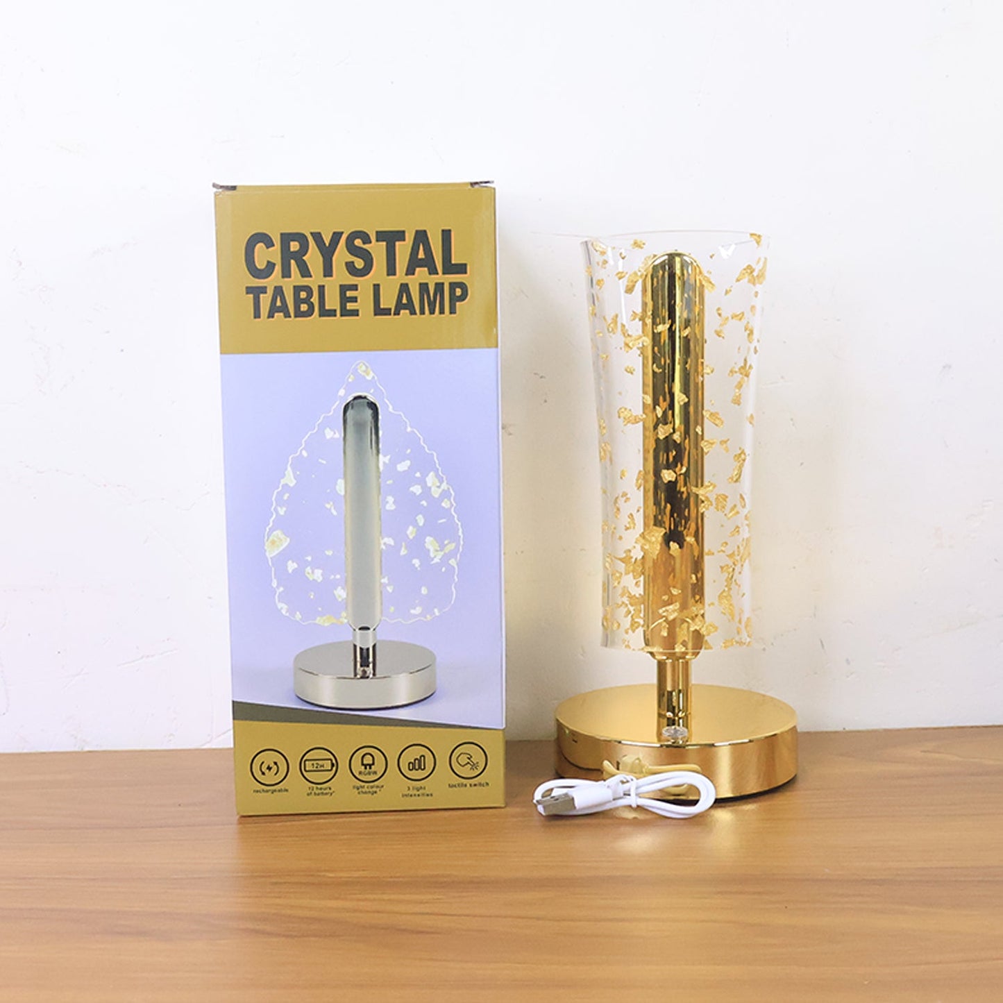 Elegant decorative crystal LED table lamp ideal for festive home decor