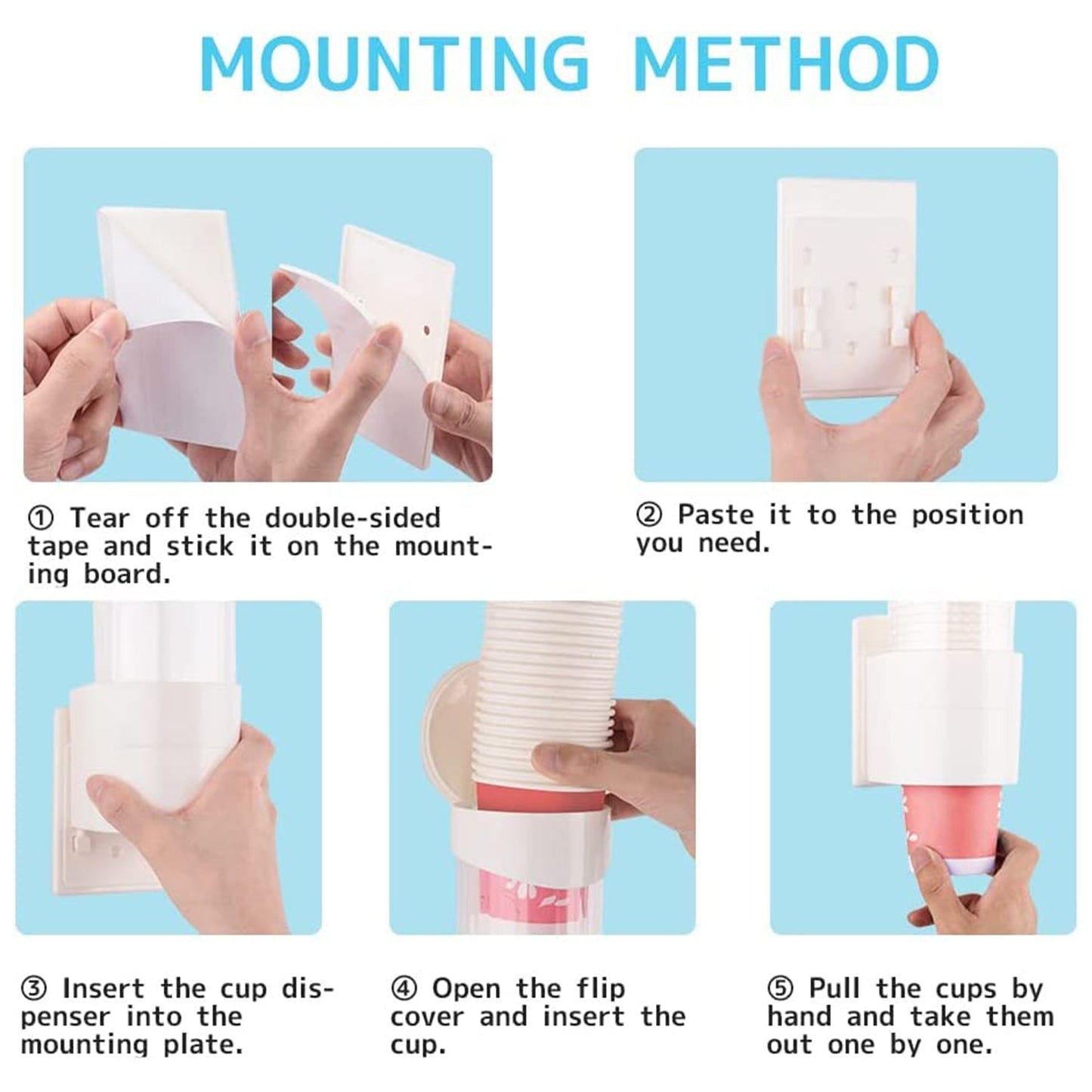 Automatic paper cup dispenser installed on water cooler