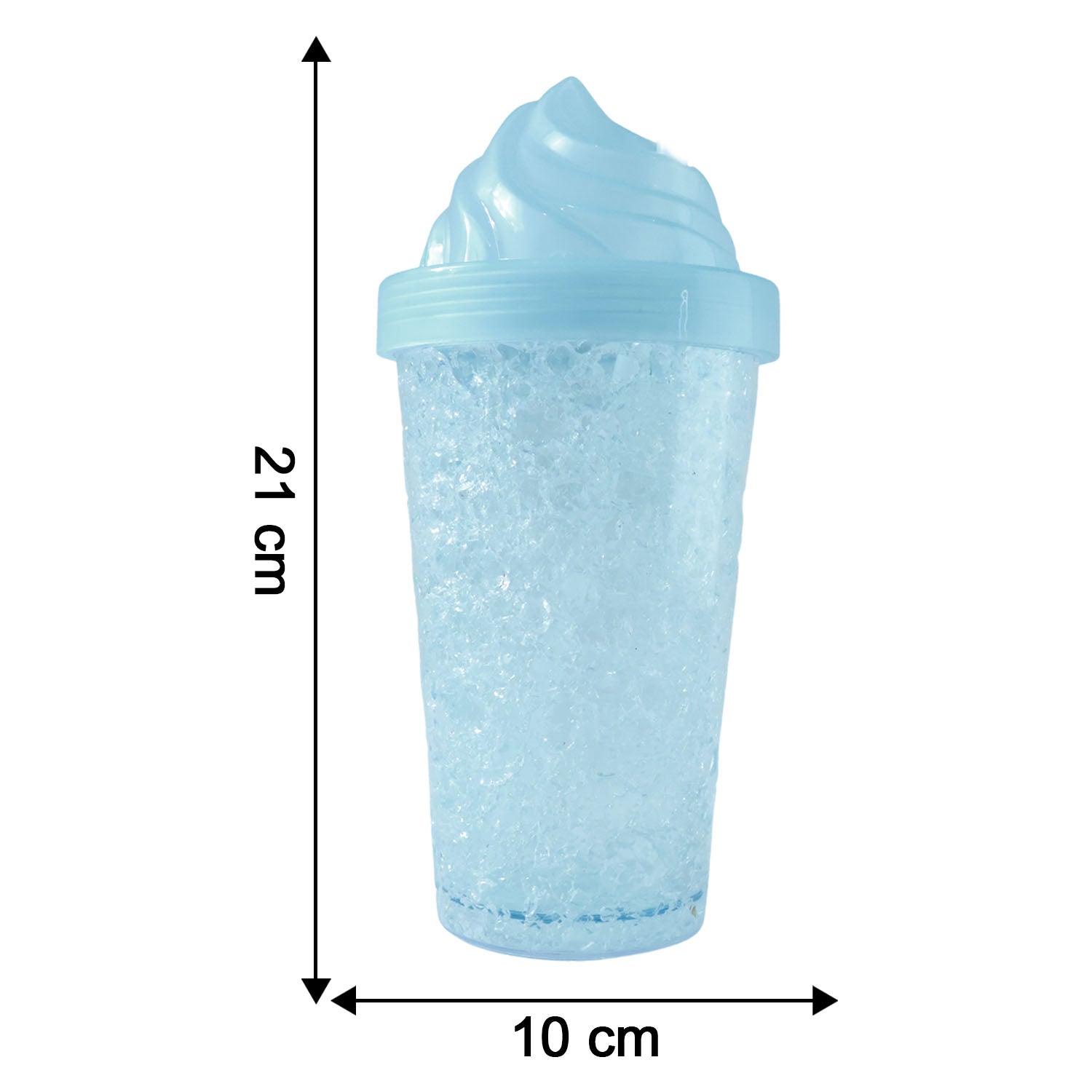 Size reference image of 500ML reusable tumbler sipper bottle