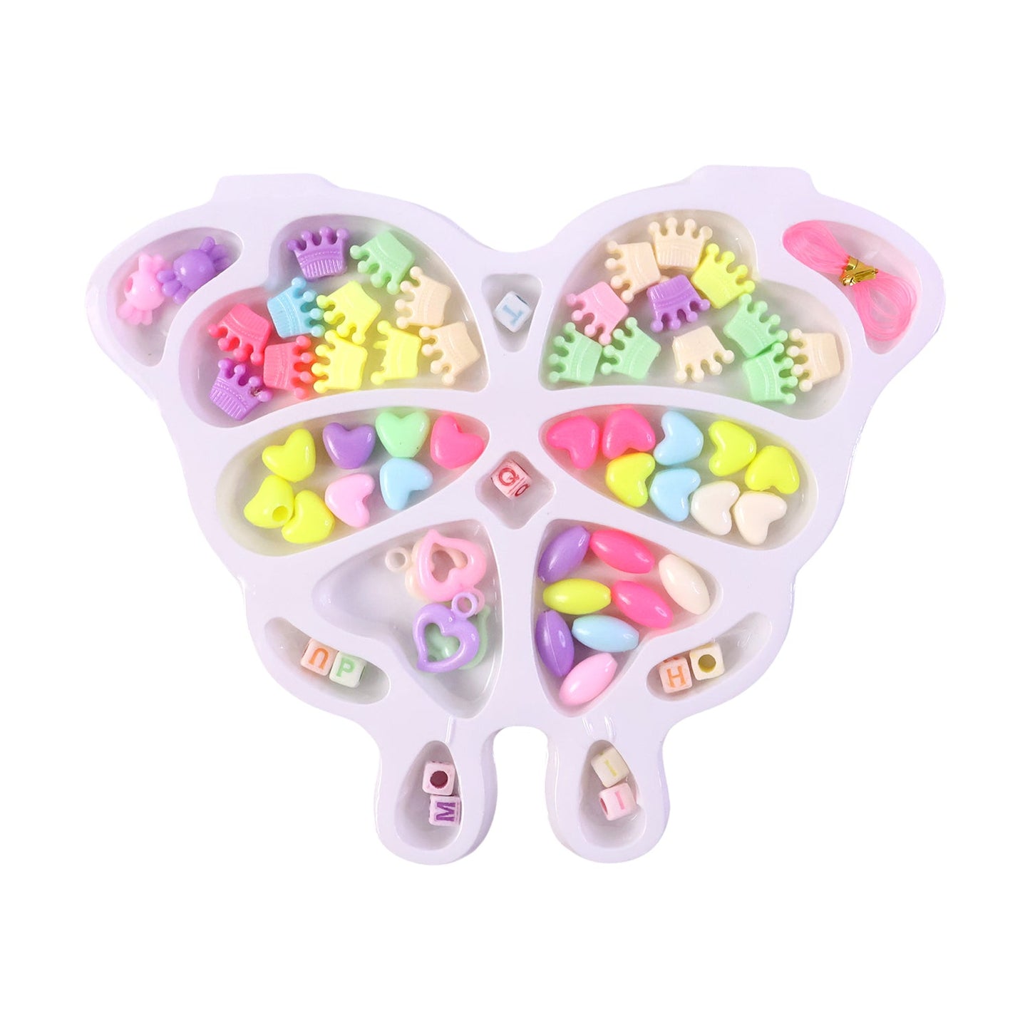 Jewellery making beads set including alphabet beads and decorative charms