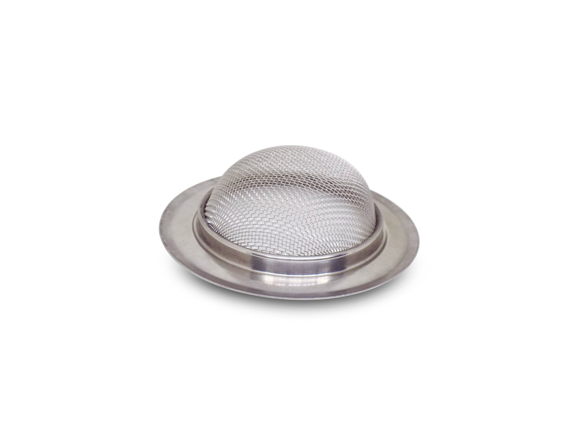 Detailed shot of the robust construction of the anti-clog sink strainer.
