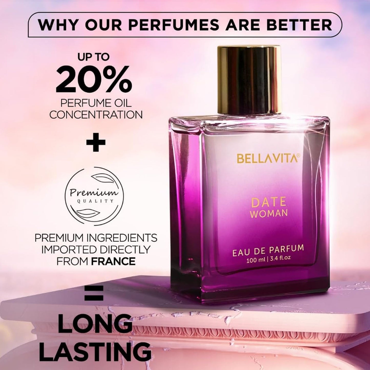 Ladies floral fruity perfume by Bellavita for special occasions