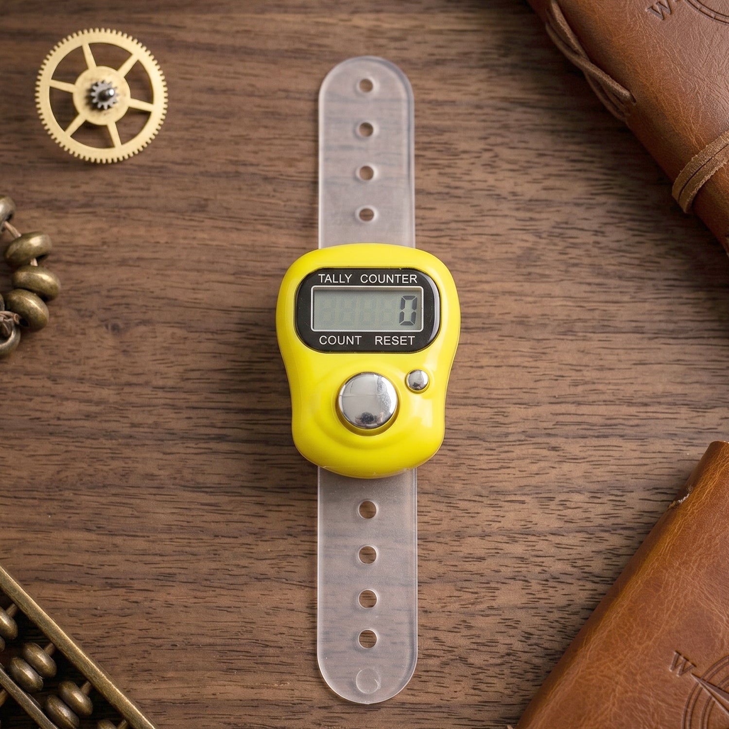 Digital finger tally counter portable device worn on finger with LCD display