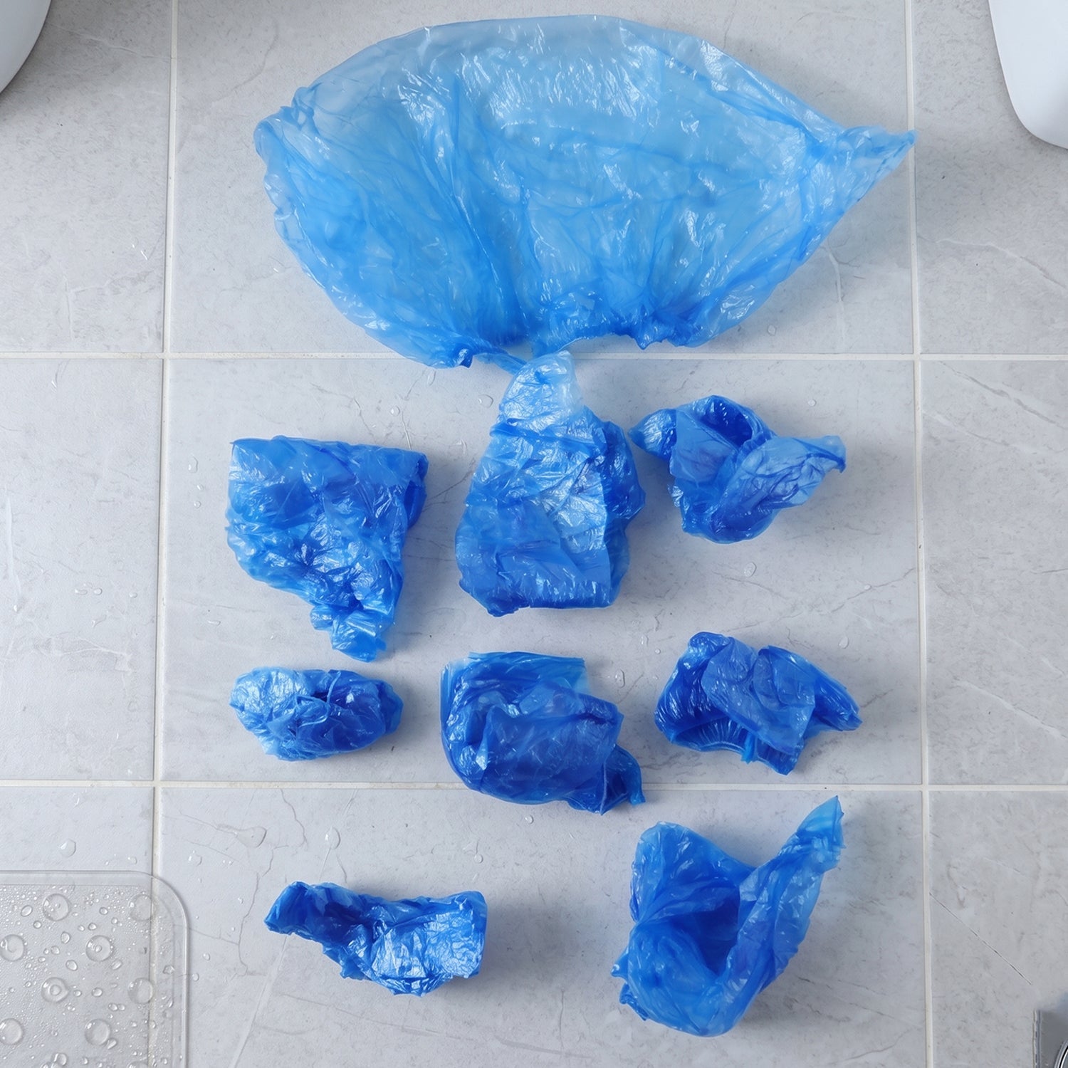 Protective disposable plastic shoe covers