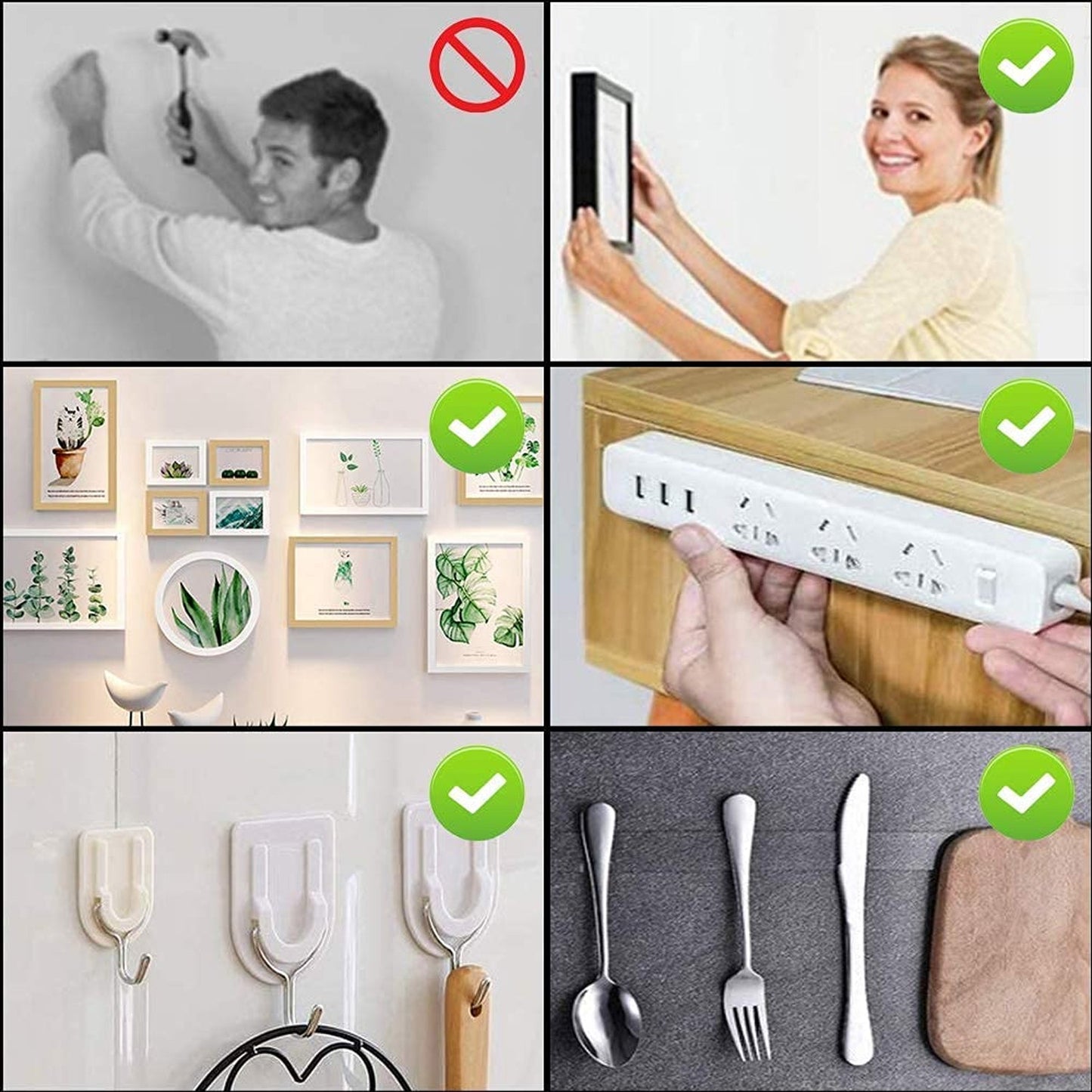 Clear adhesive mounting tape on wall