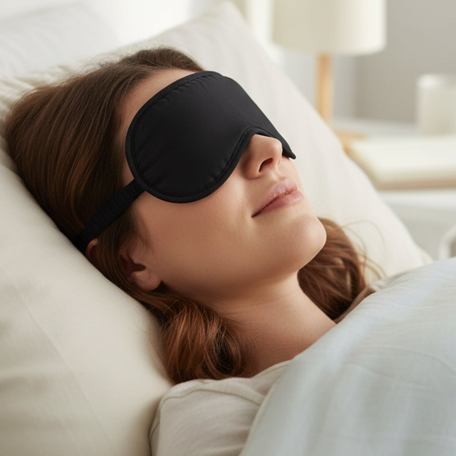 Soft padded sleep eye mask for deep rest and light blocking