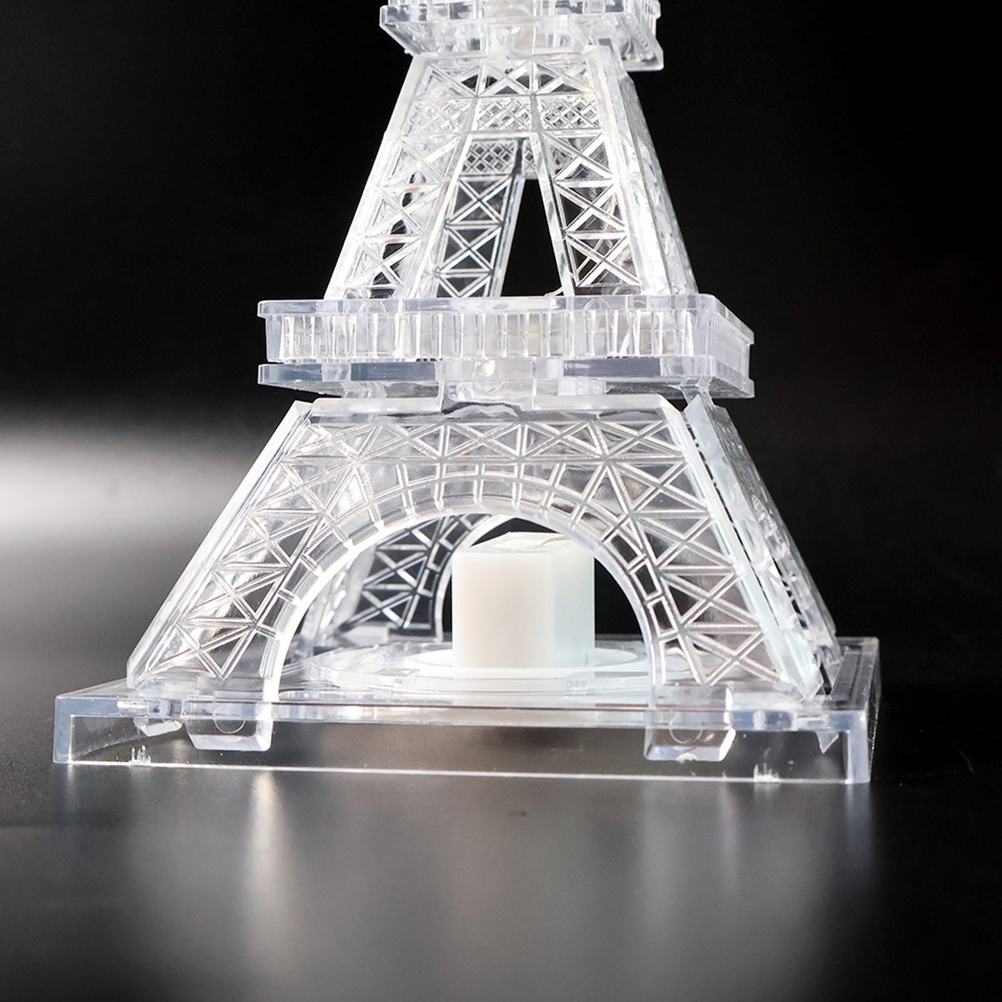 Decorative Eiffel Tower LED lamp emitting multicolor light spectrum