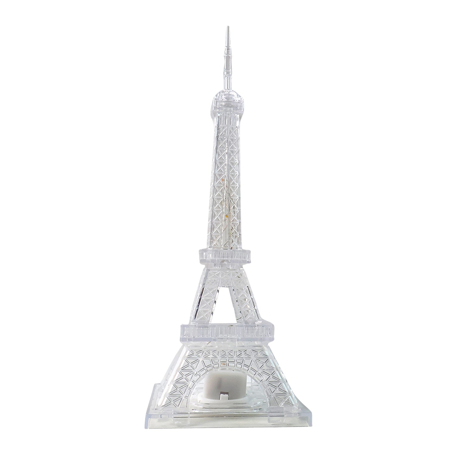 Showpiece night lamp in the shape of the Eiffel Tower with glowing LED lights
