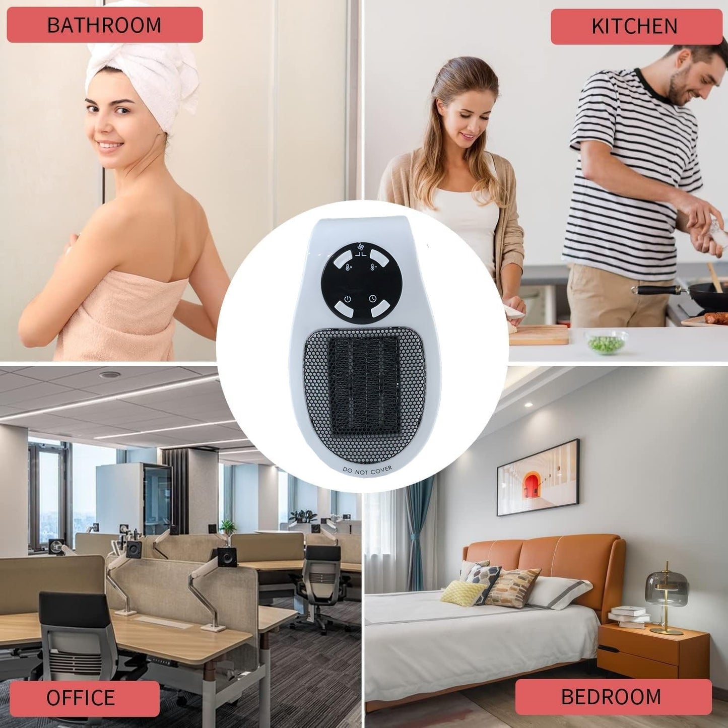 Home electric heater with instant heat output
