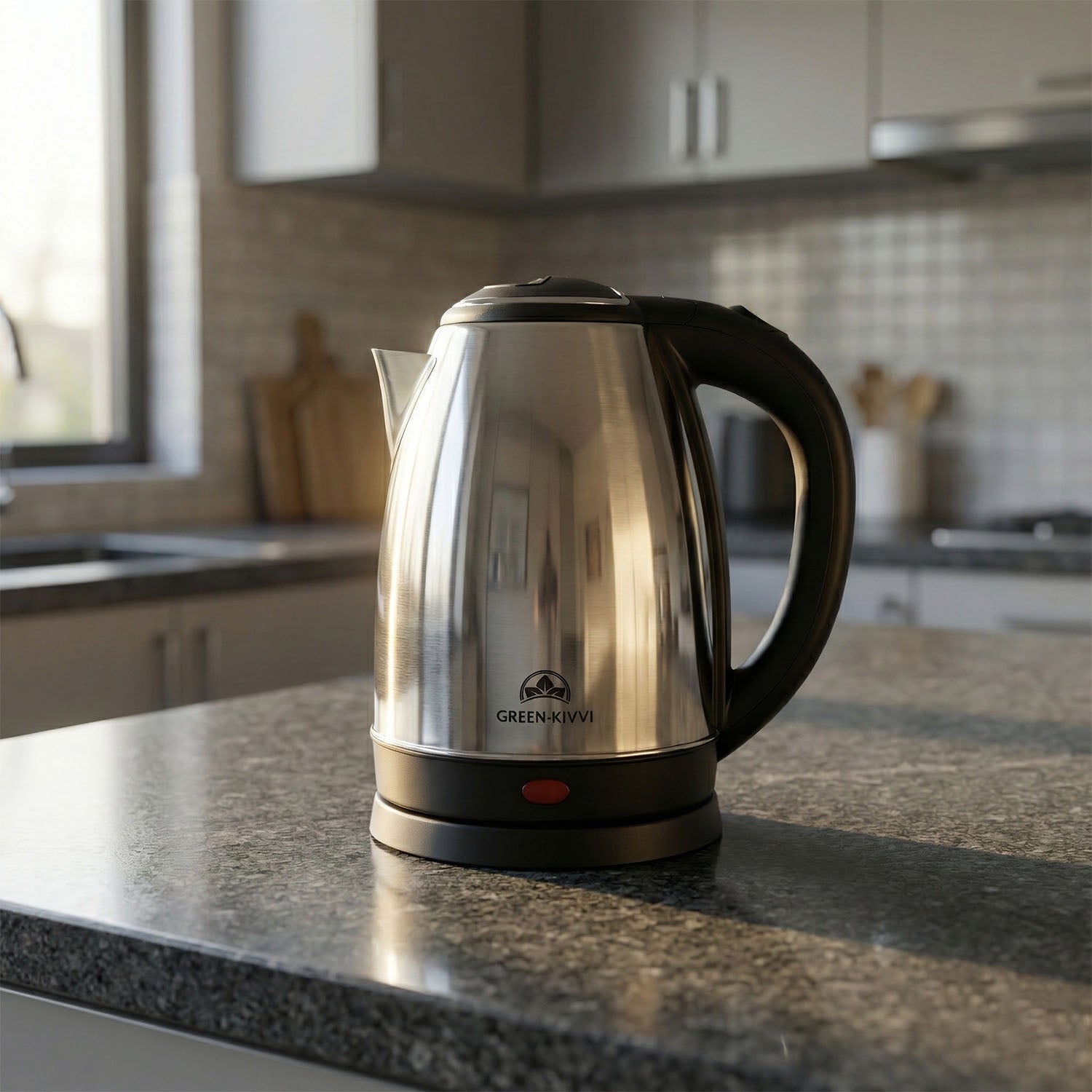 Modern design stainless steel electric kettle ideal for daily beverage needs