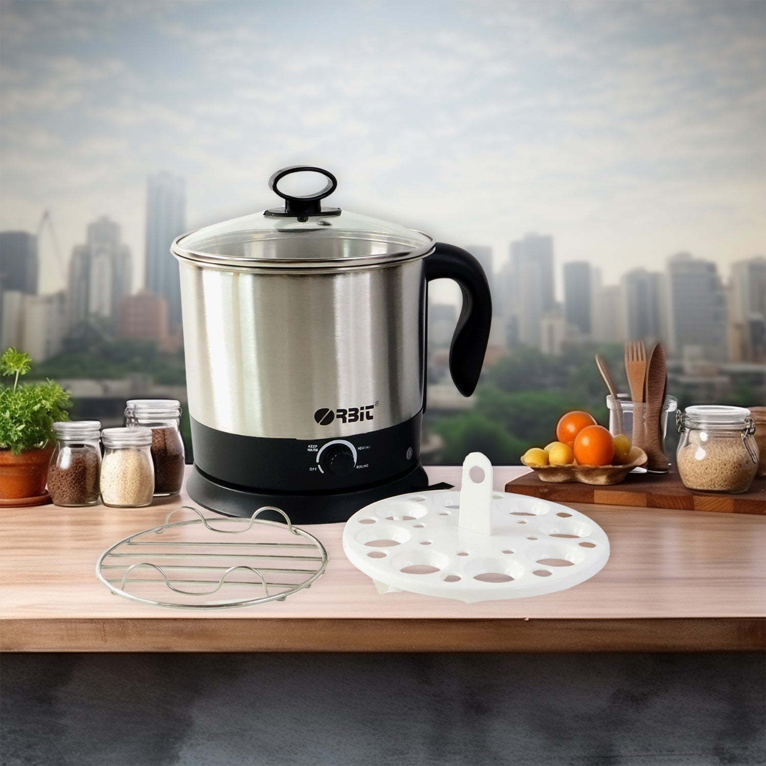 Non-stick electric idli cooker for easy cleaning and cooking